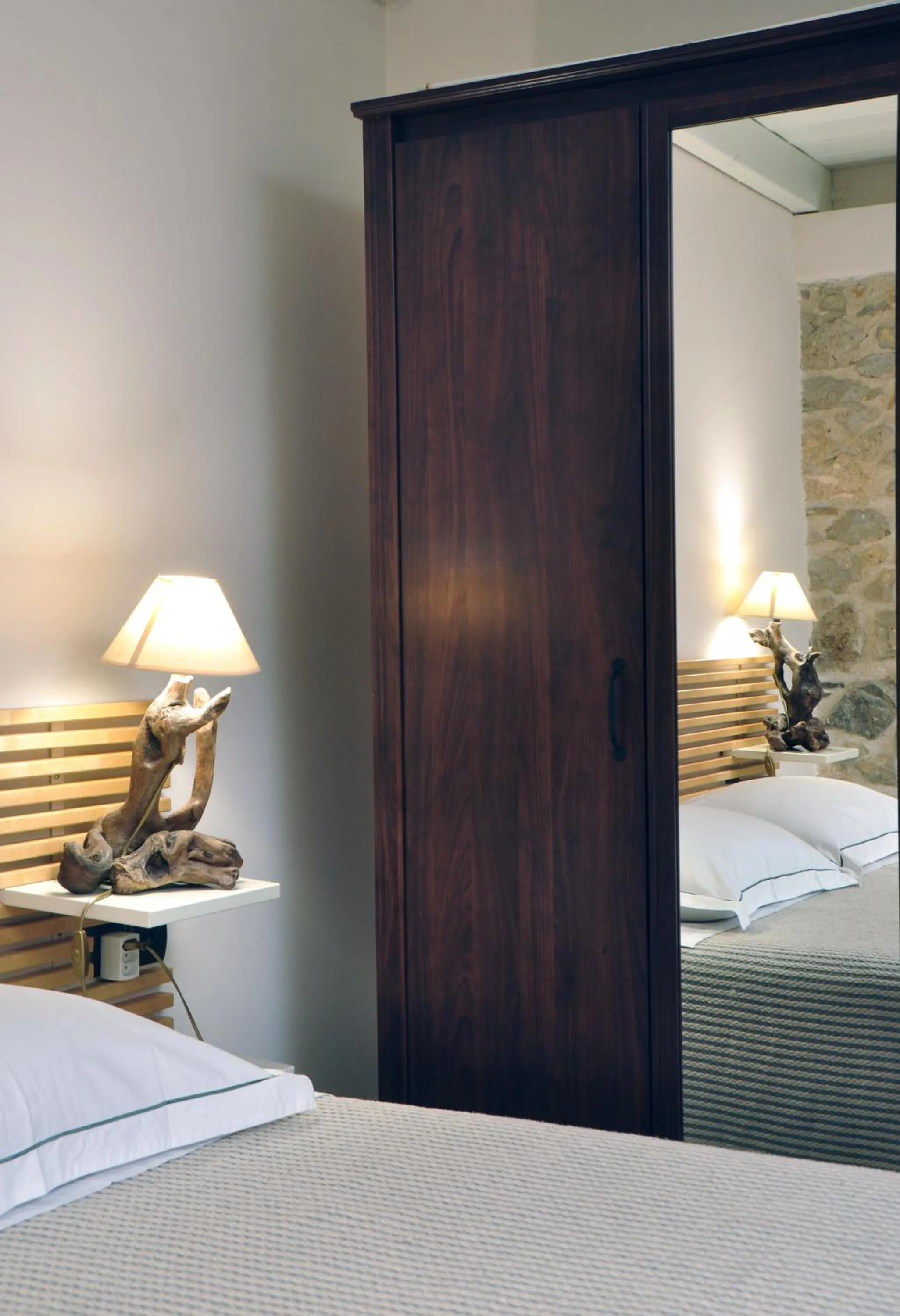 Bed in Limni Stone Apartments