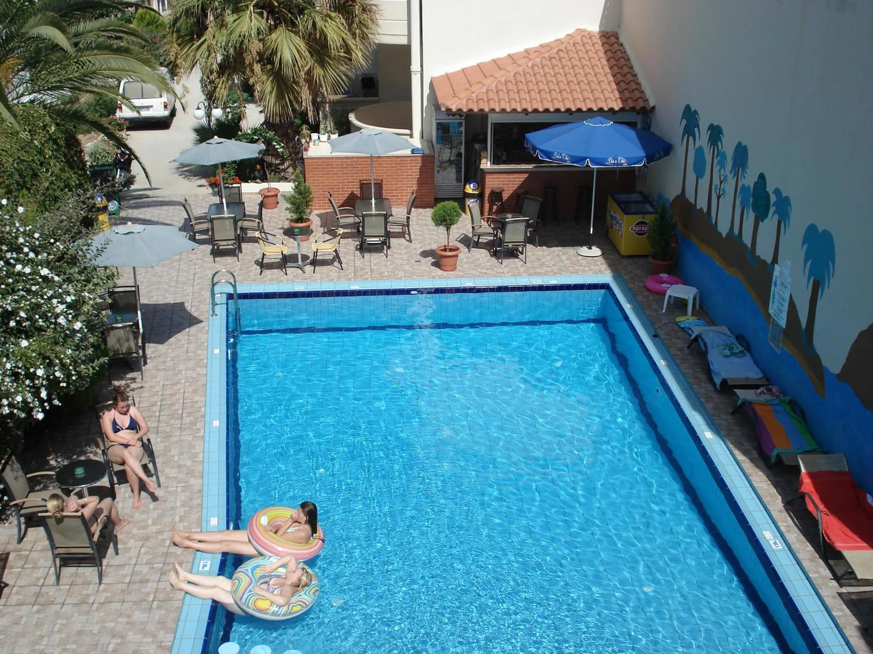 Pool view in Akatos Hotel