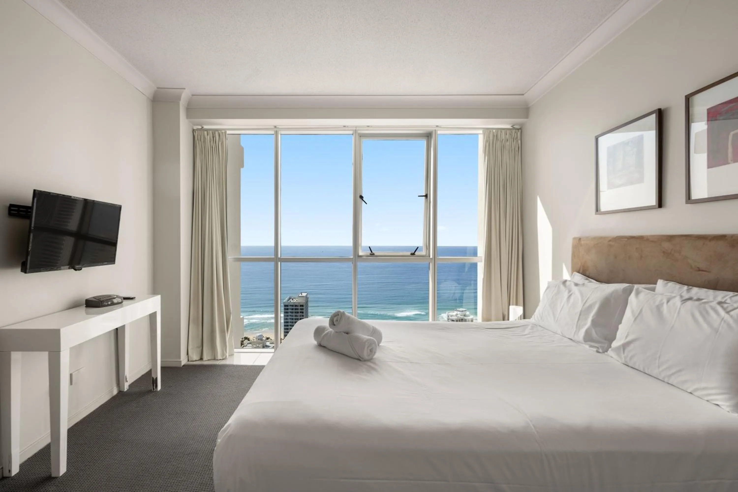 Bedroom, Bed in Chevron Renaissance - Private Apartments - Hosted by Coastal Letting Co.