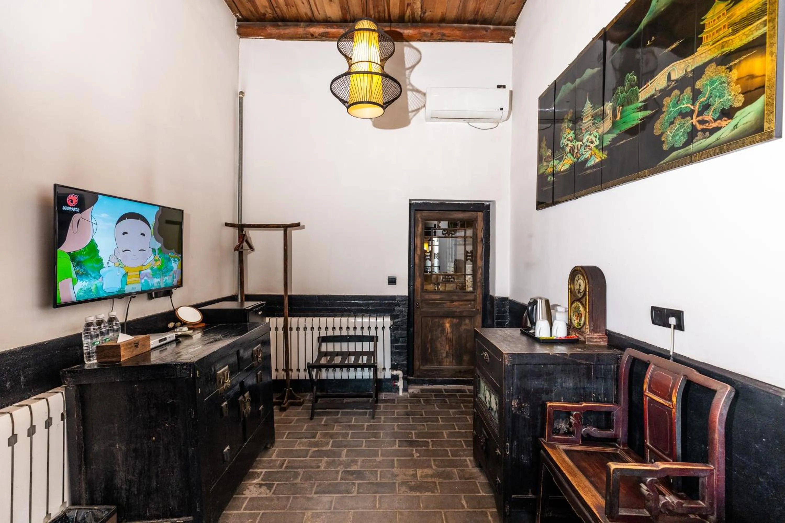 Seating area in Elsewhere Hotel The former residence of the draft bank