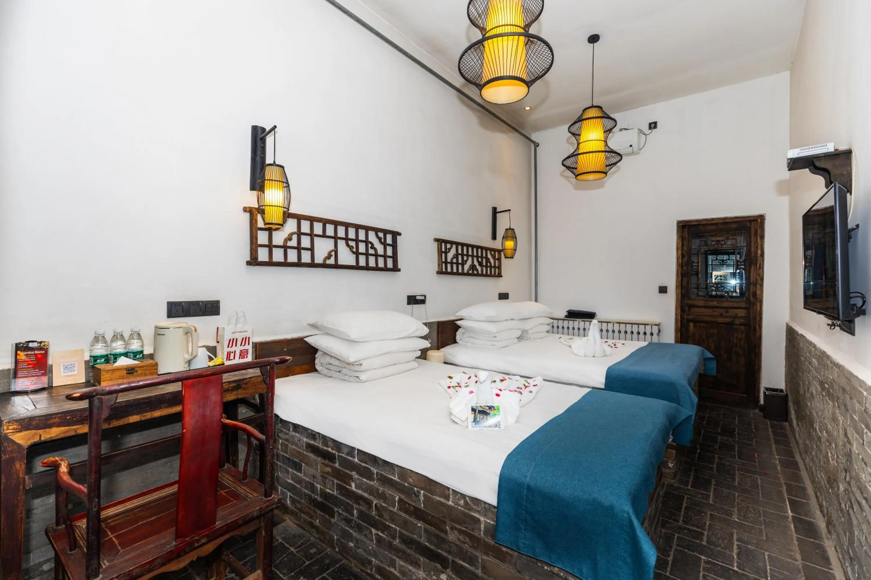 Seating area in Elsewhere Hotel The former residence of the draft bank