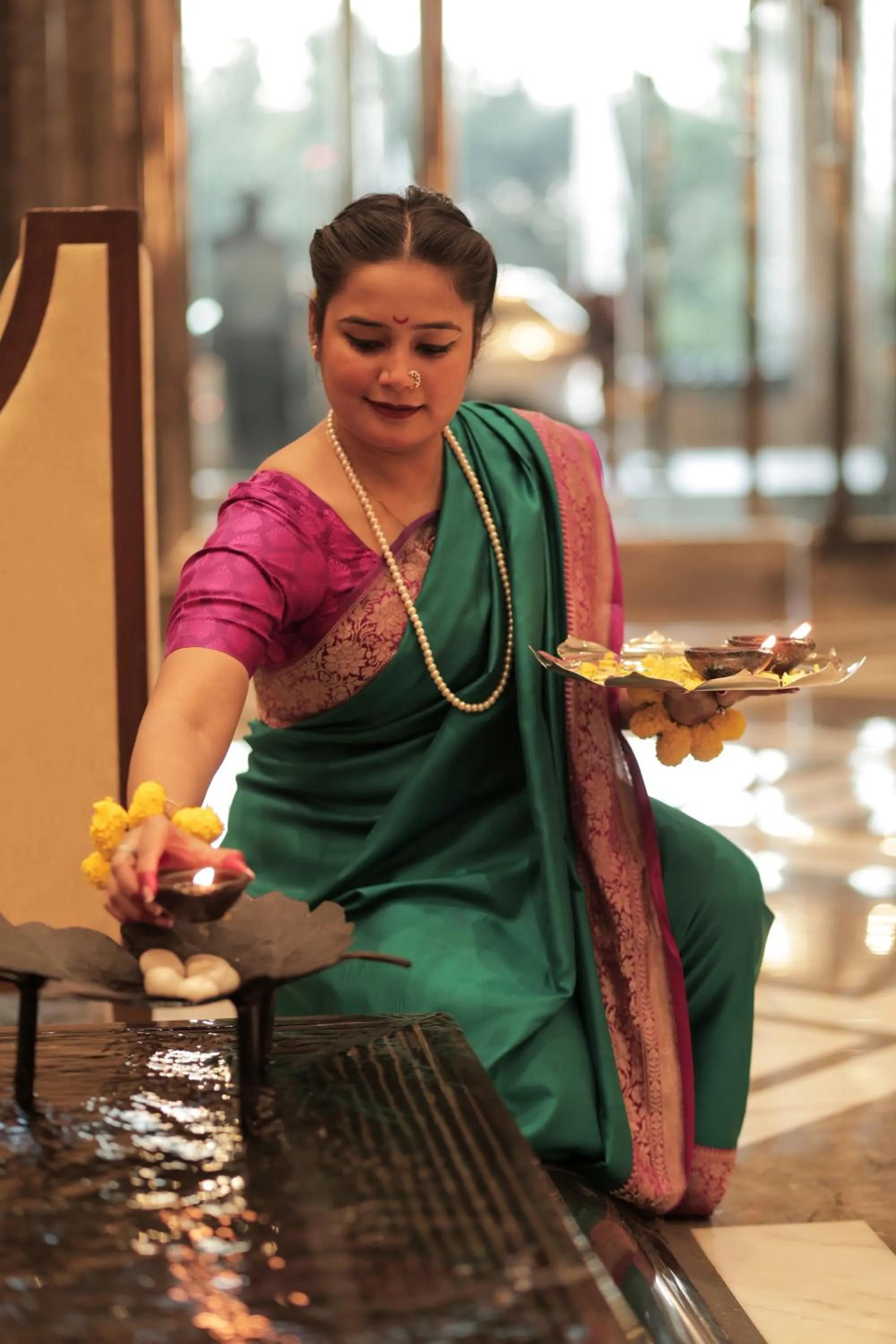 Lobby or reception in The Leela Ambience Gurugram Hotel & Residences - The Luxury Urban Sanctuary