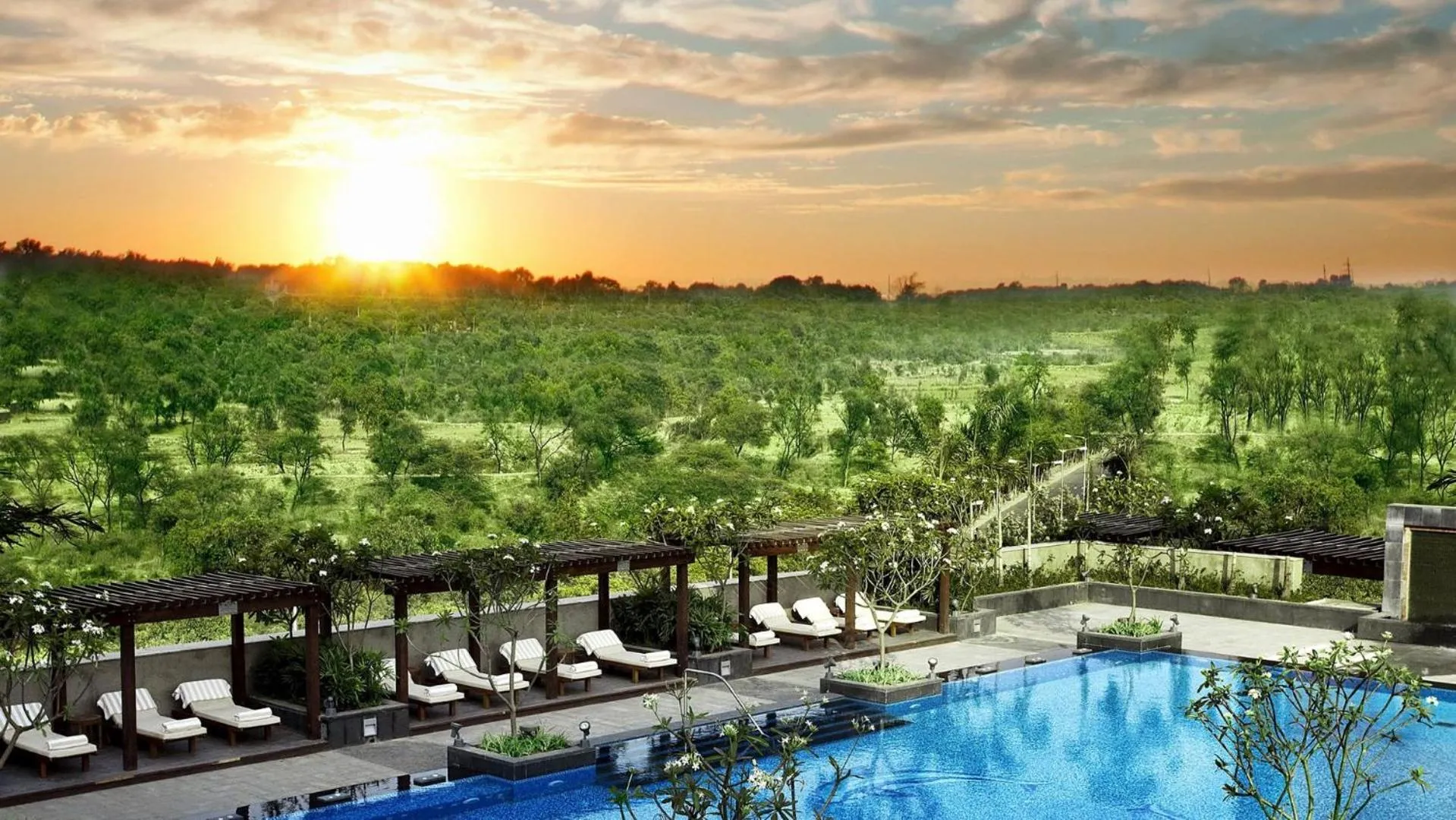 Swimming pool in The Leela Ambience Gurugram Hotel & Residences - The Luxury Urban Sanctuary