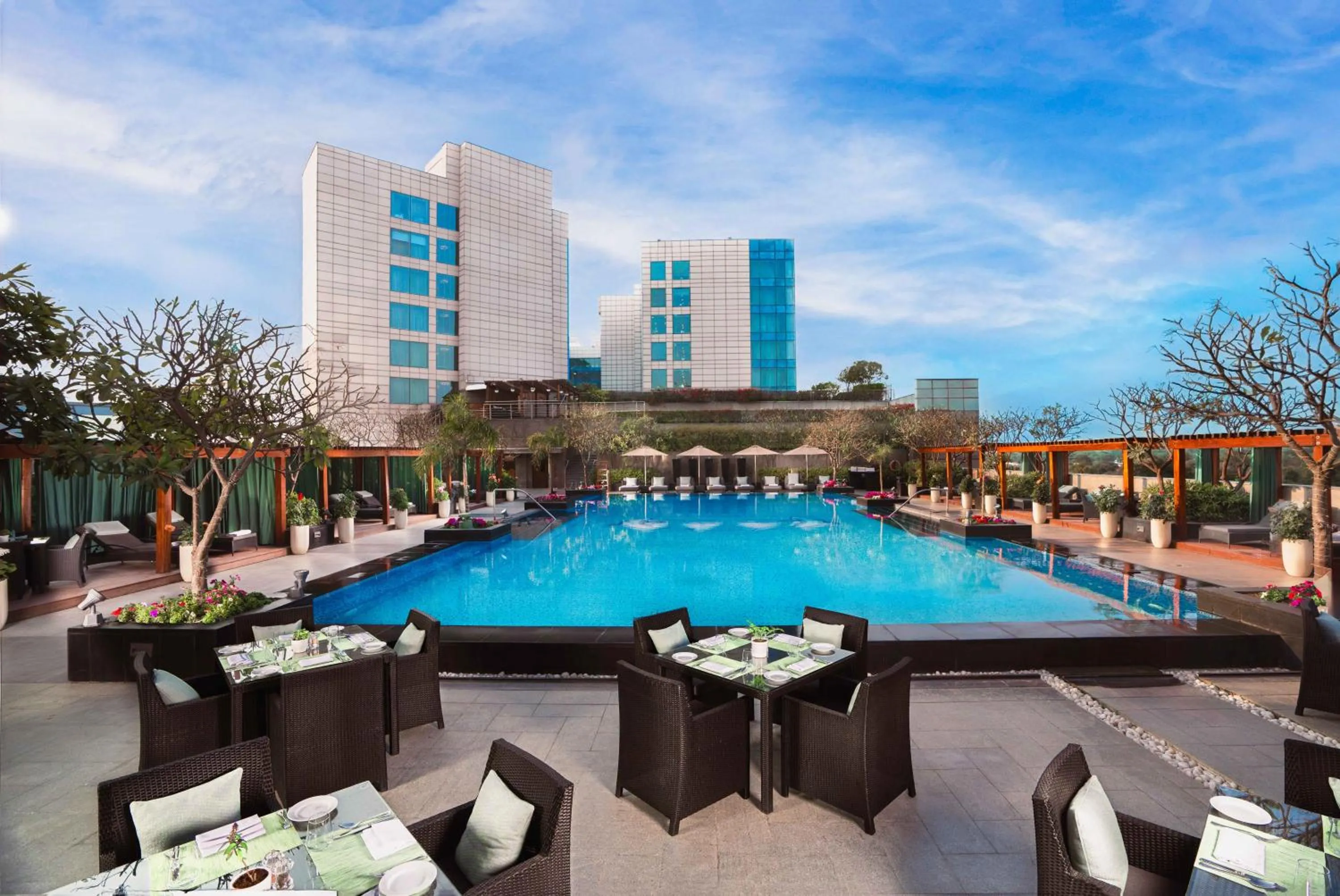 Dining area in The Leela Ambience Gurugram Hotel & Residences - The Luxury Urban Sanctuary
