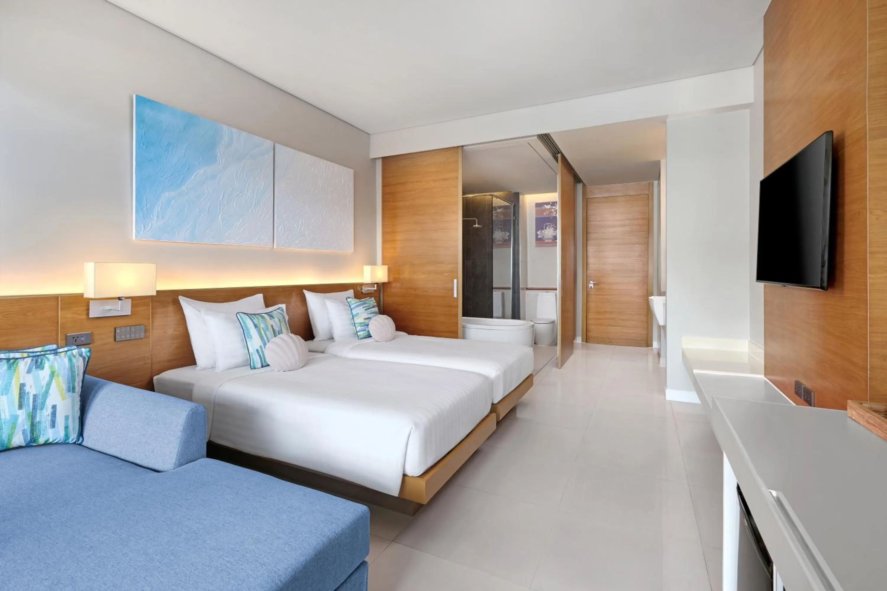 Bed in The Kee Resort & Spa