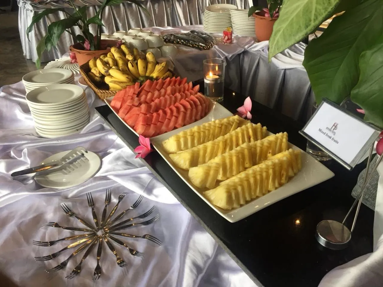 Buffet breakfast in Inthira Vangvieng