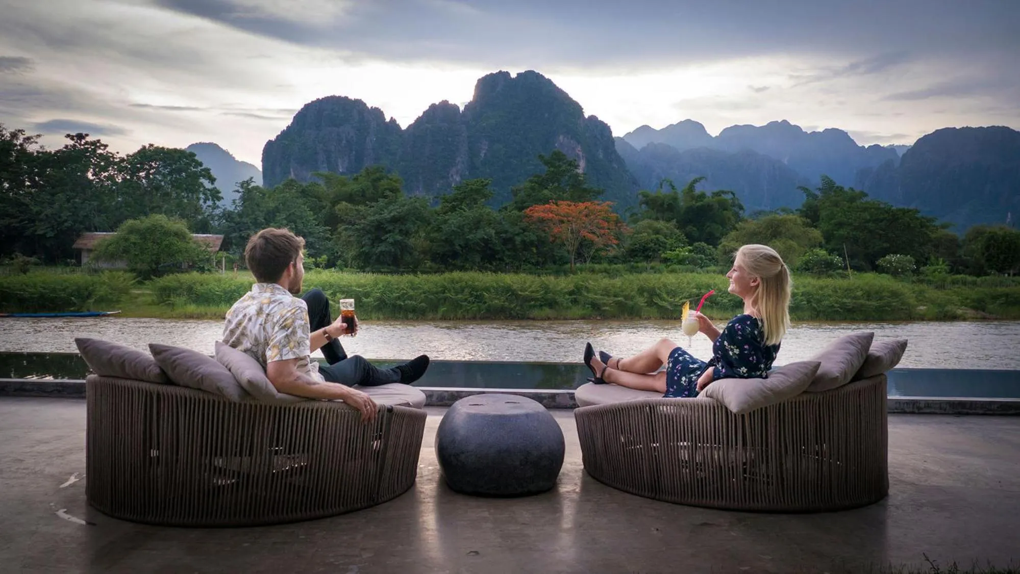 Lounge or bar in Inthira Vangvieng