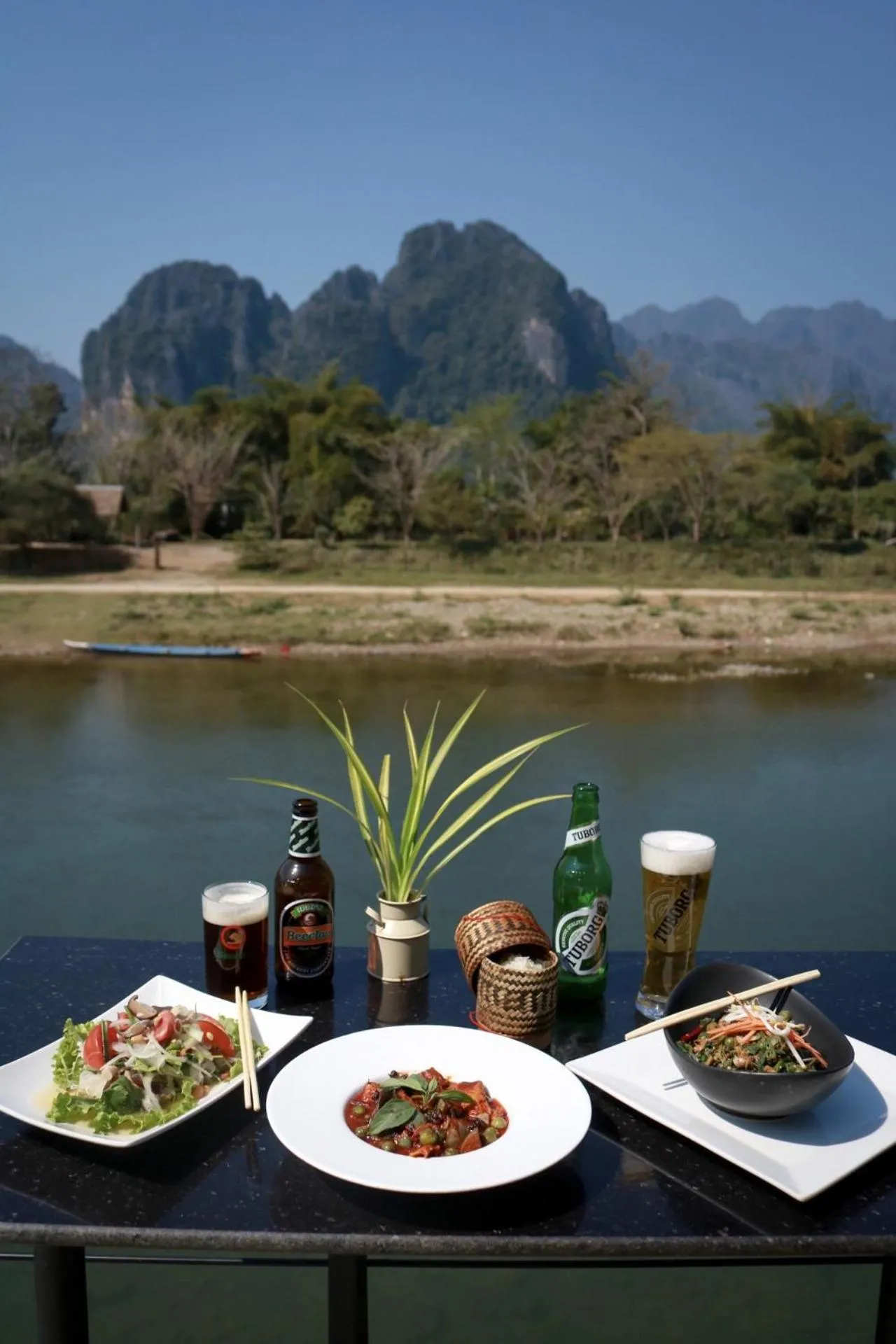 Landmark view in Inthira Vangvieng
