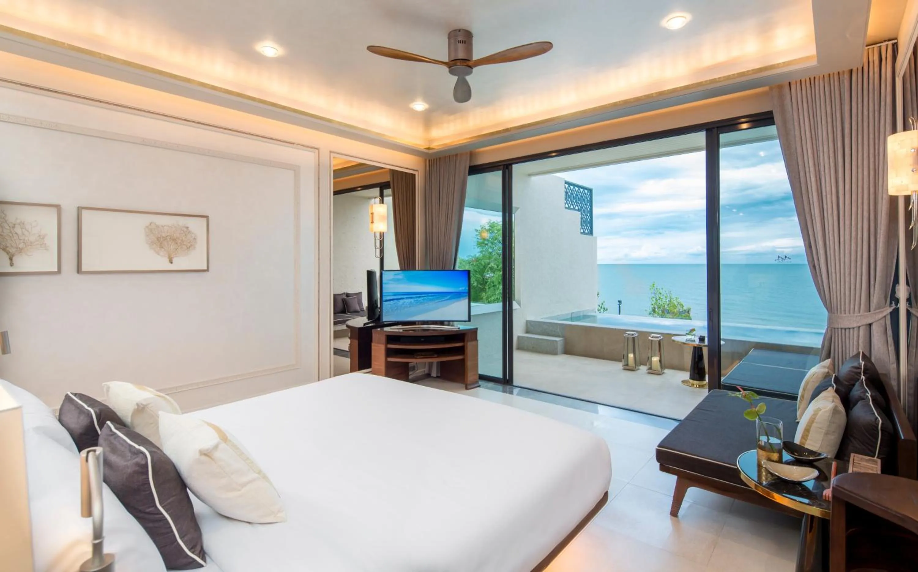 Photo of the whole room, Bed in Baba Beach Club Hua Hin Luxury Pool Villa by Sri panwa