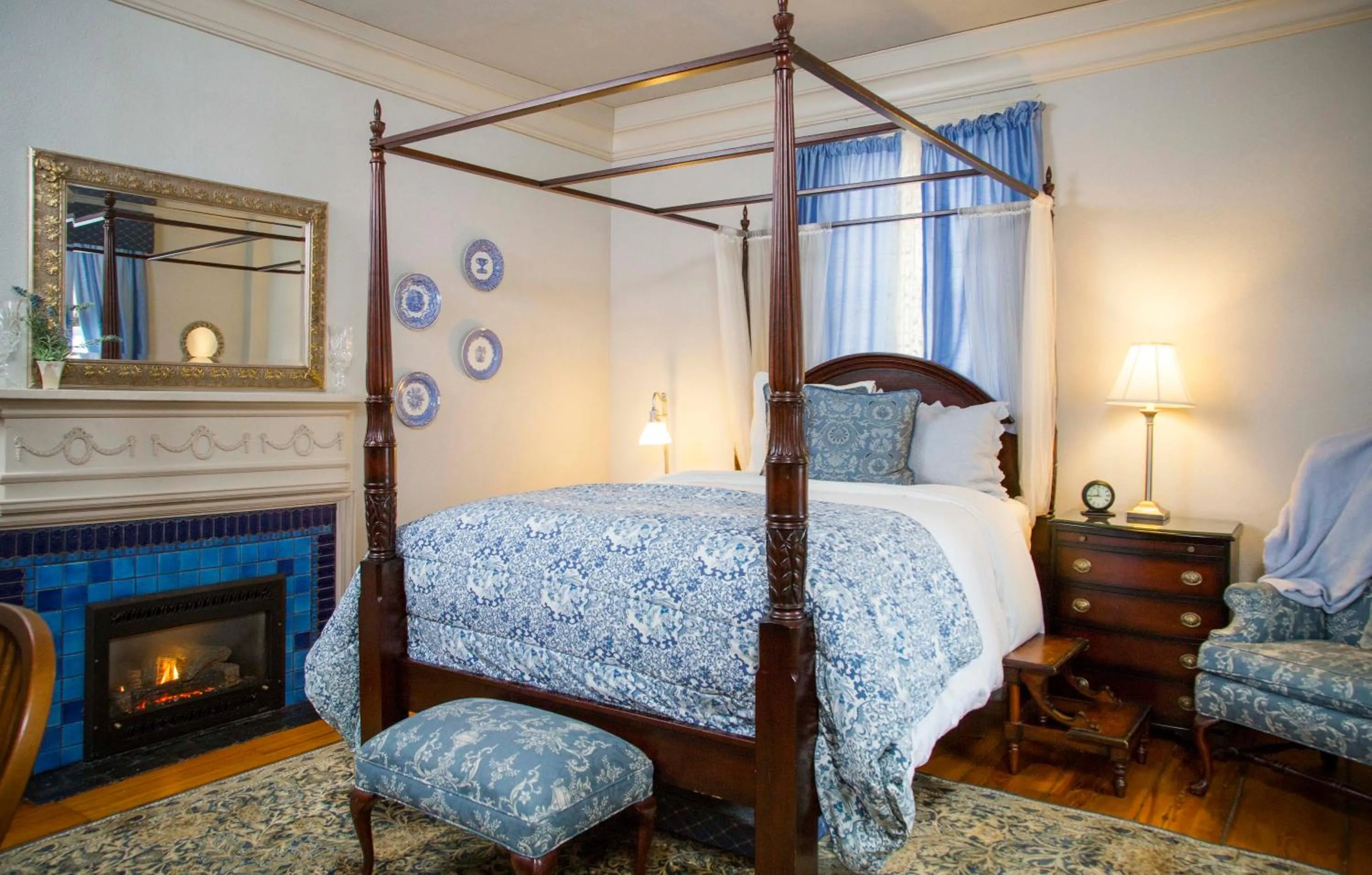 Bed in Daniel Stebbins B and B