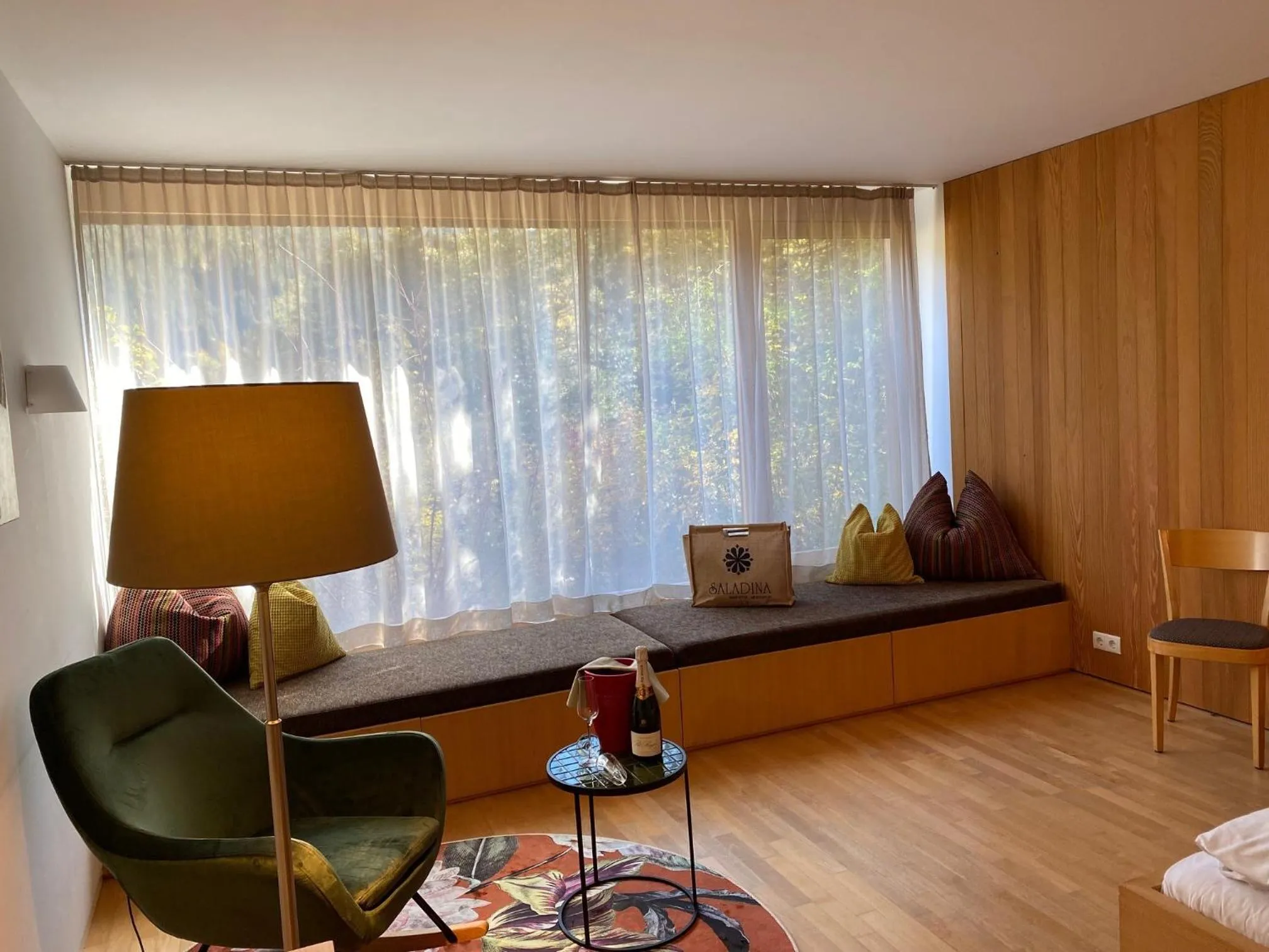 Living room, Bed in Bio-Hotel Saladina