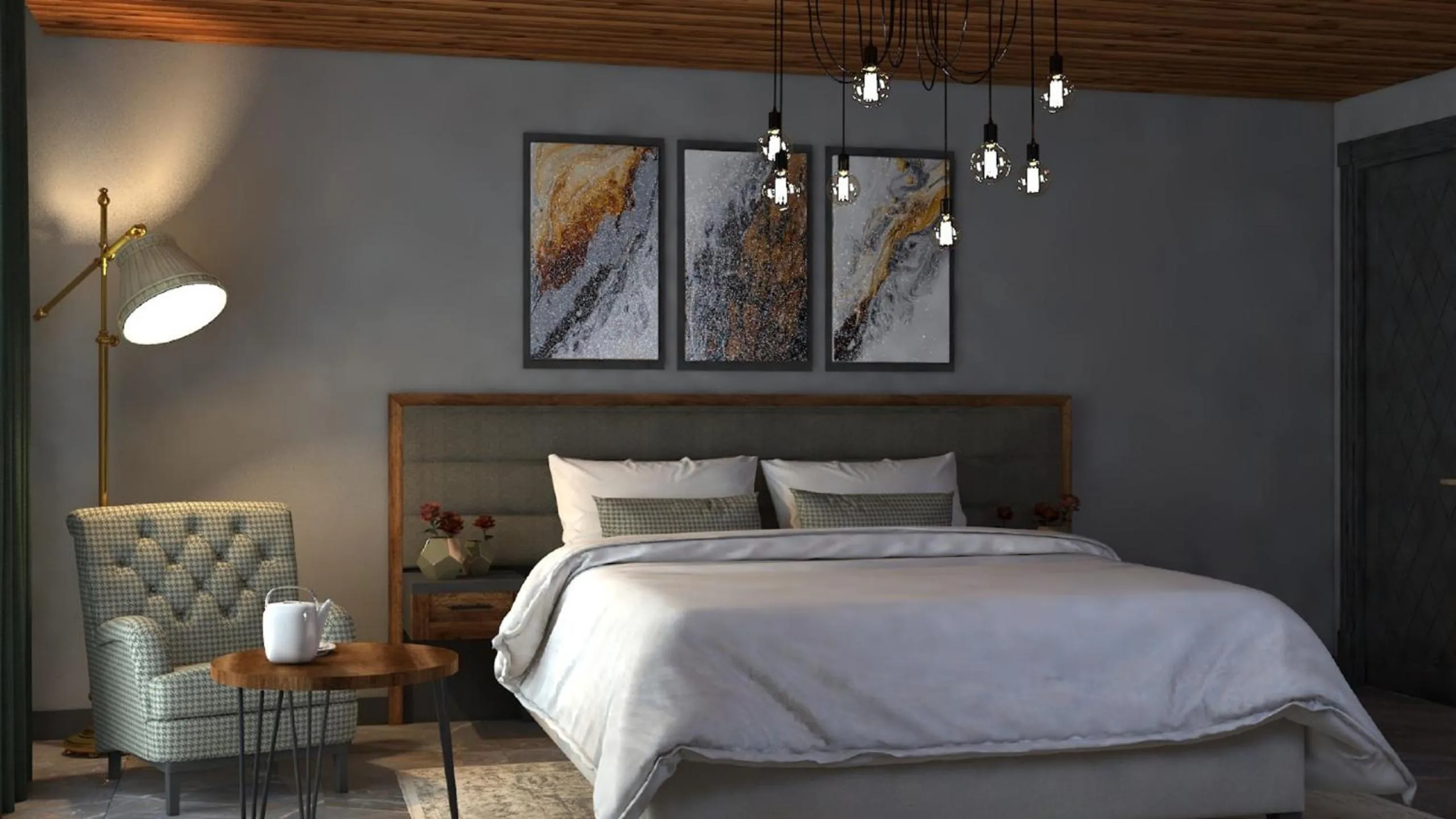 Patio, Bed in Royal Villa