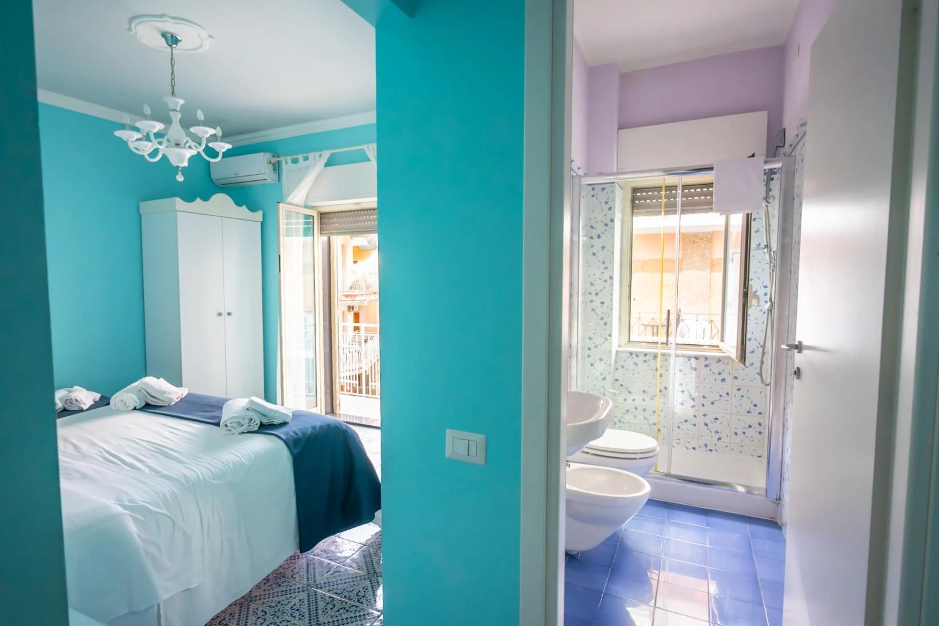 Bed in Hotel Villa Nefele