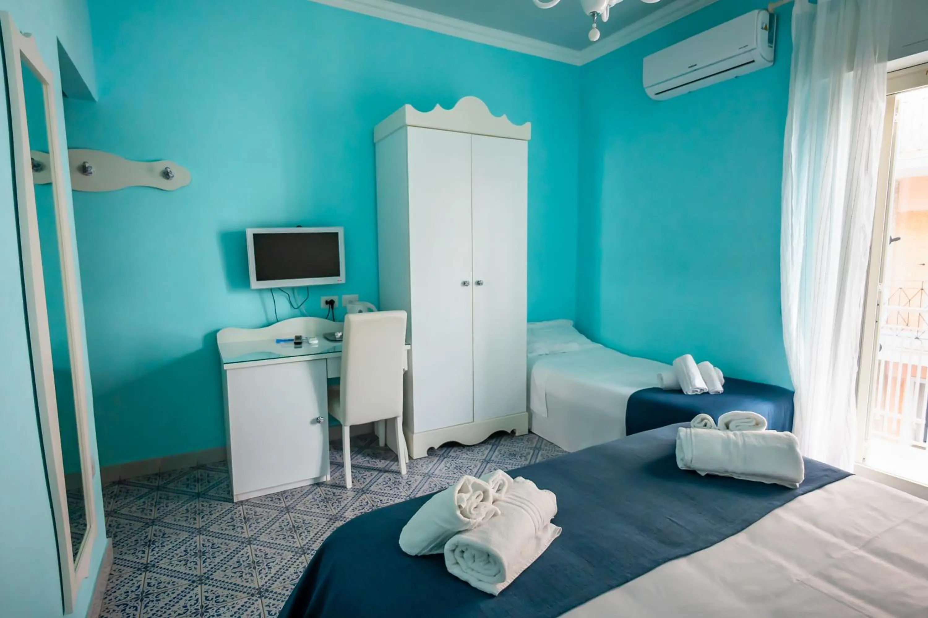 Bed in Hotel Villa Nefele