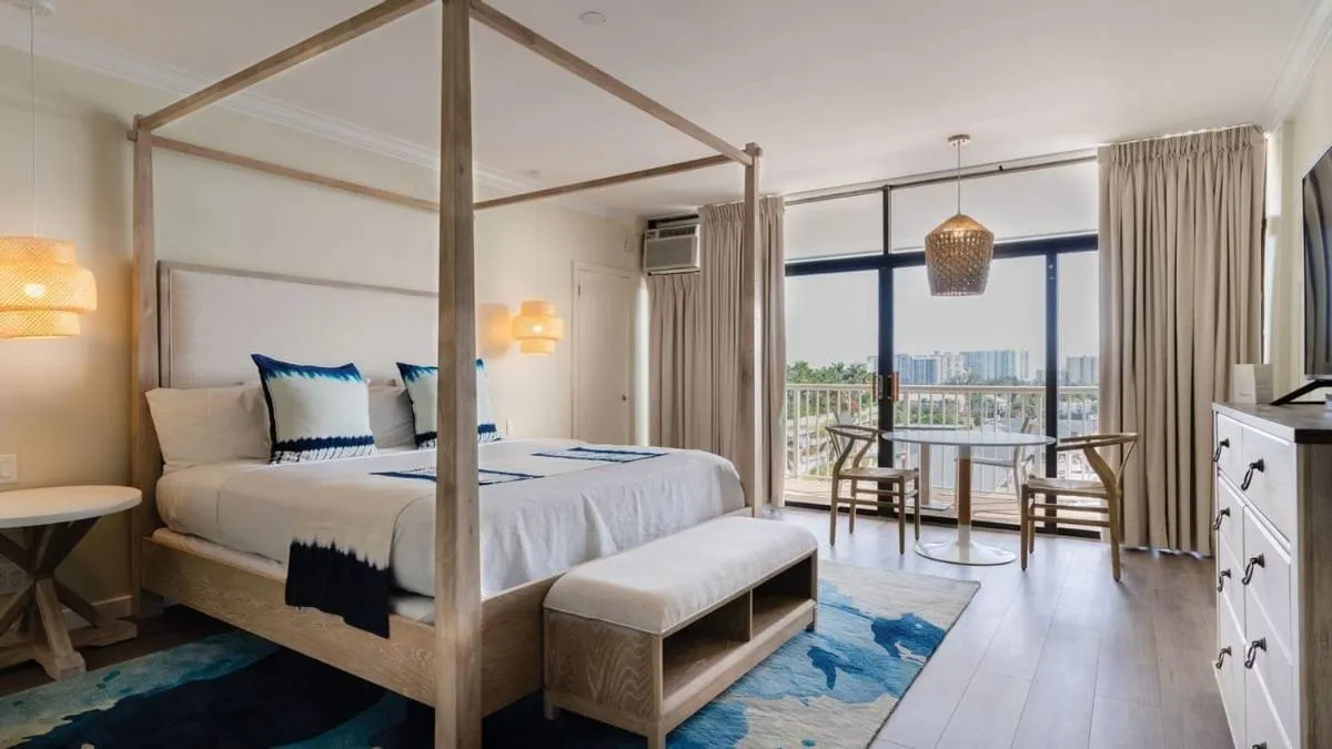 Bed in Sands Harbor Resort and Marina