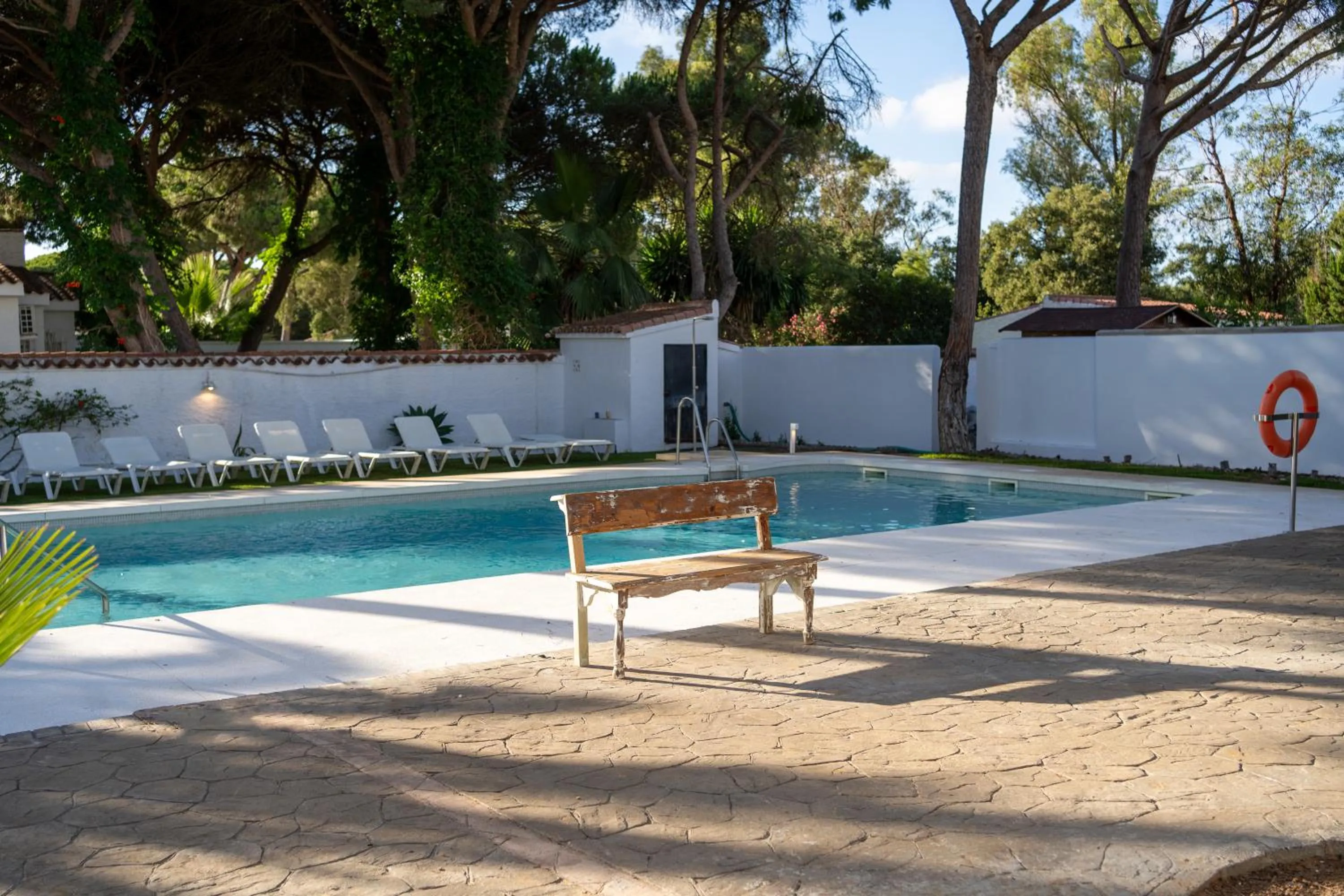 Pool view in Guesthouse Mōoreå