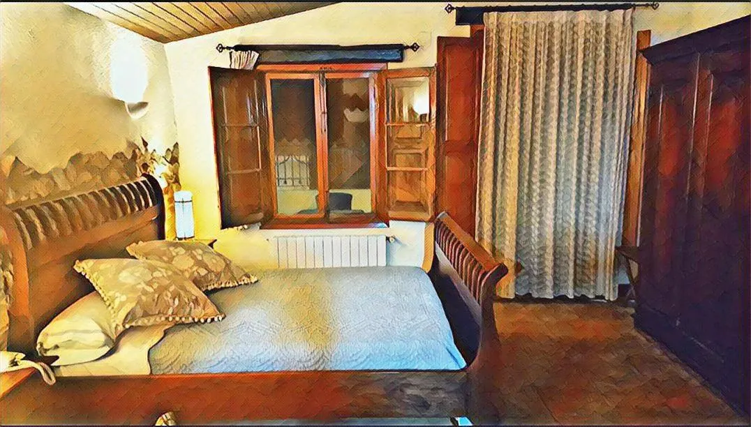 Bed in Vía Natura Hotel Rural