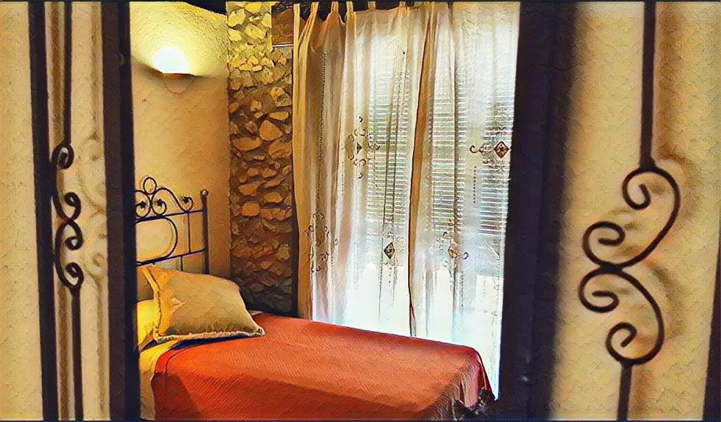 Bed in Vía Natura Hotel Rural