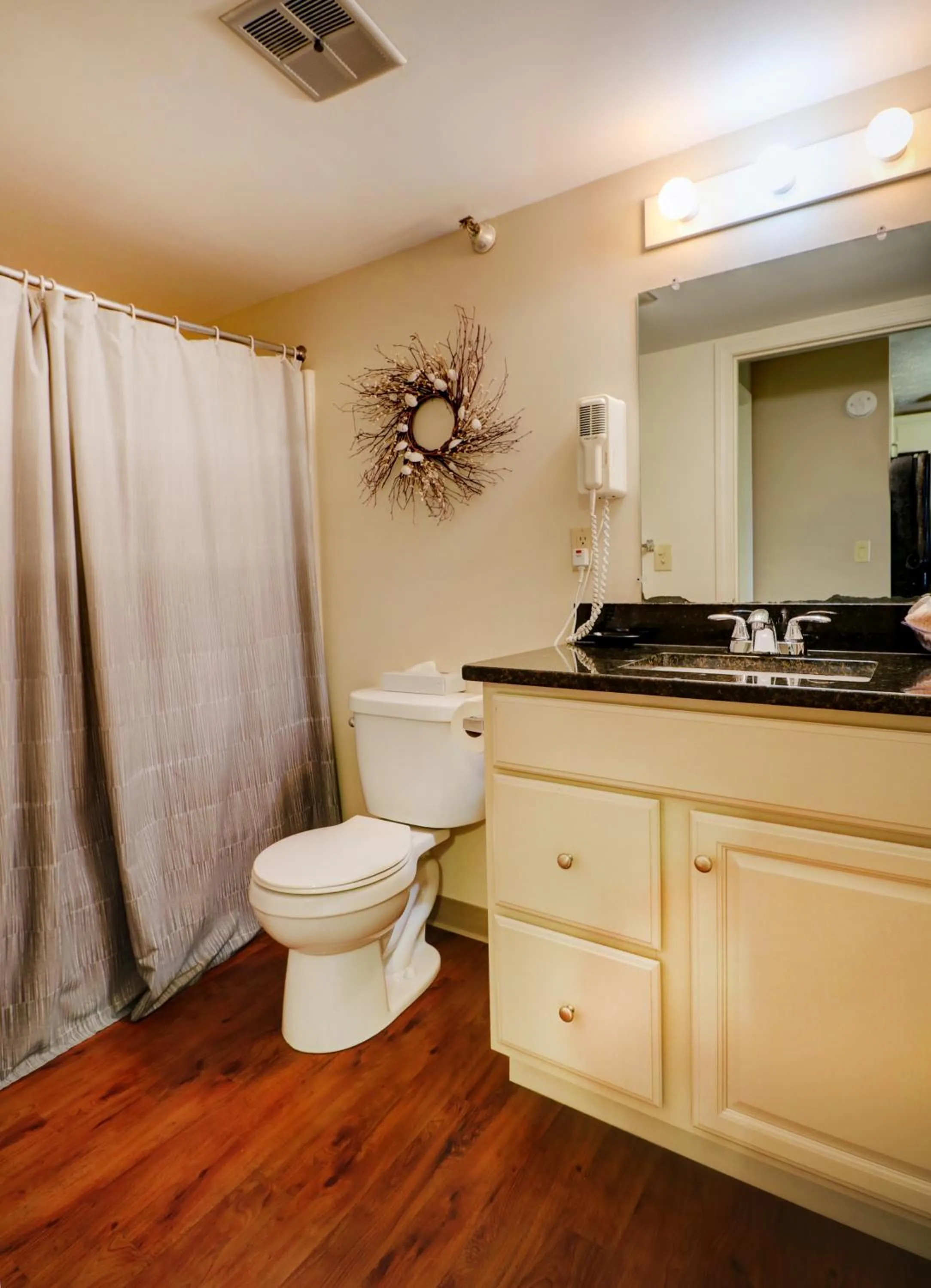 Toilet in Misty Harbor Resort