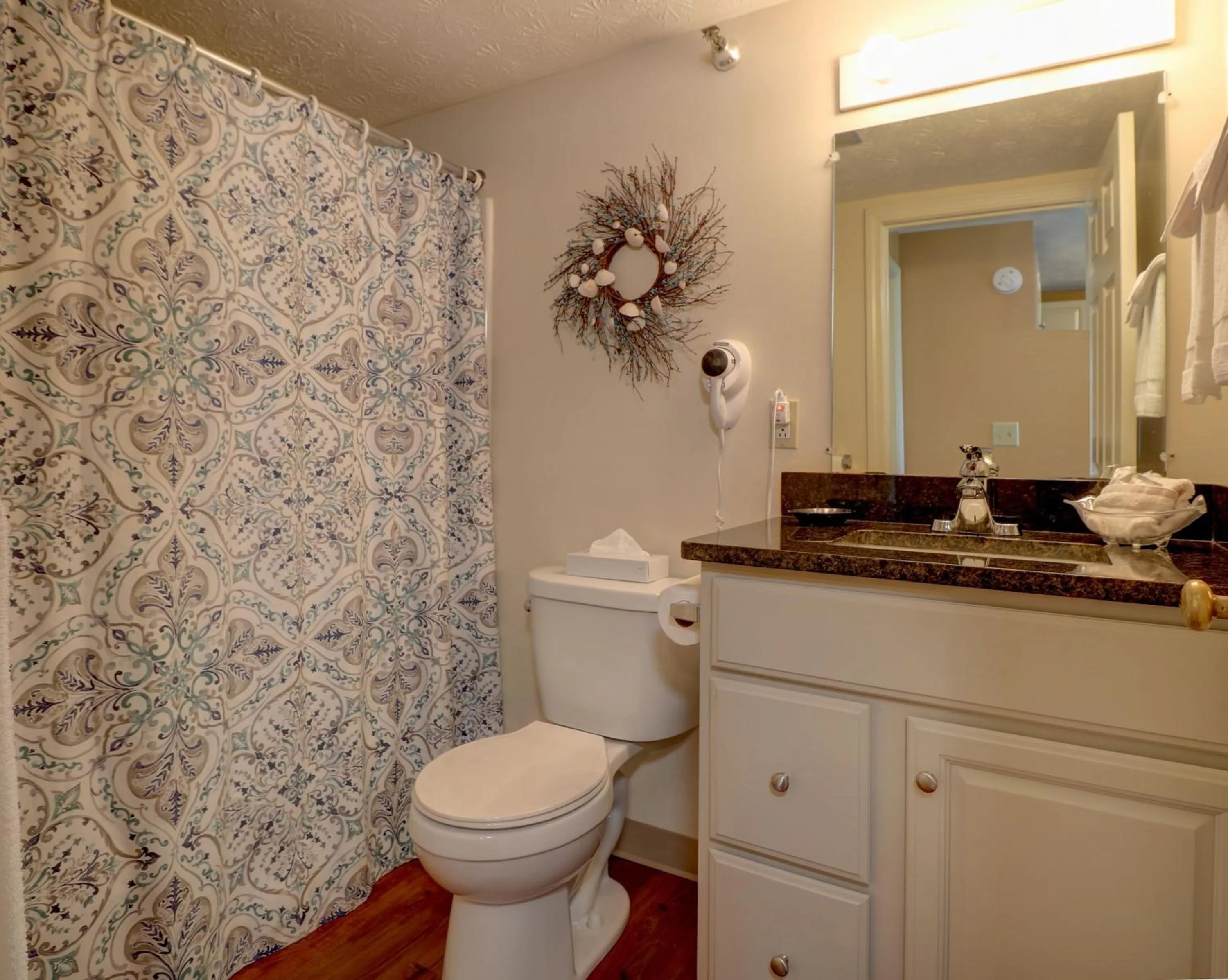 Toilet in Misty Harbor Resort