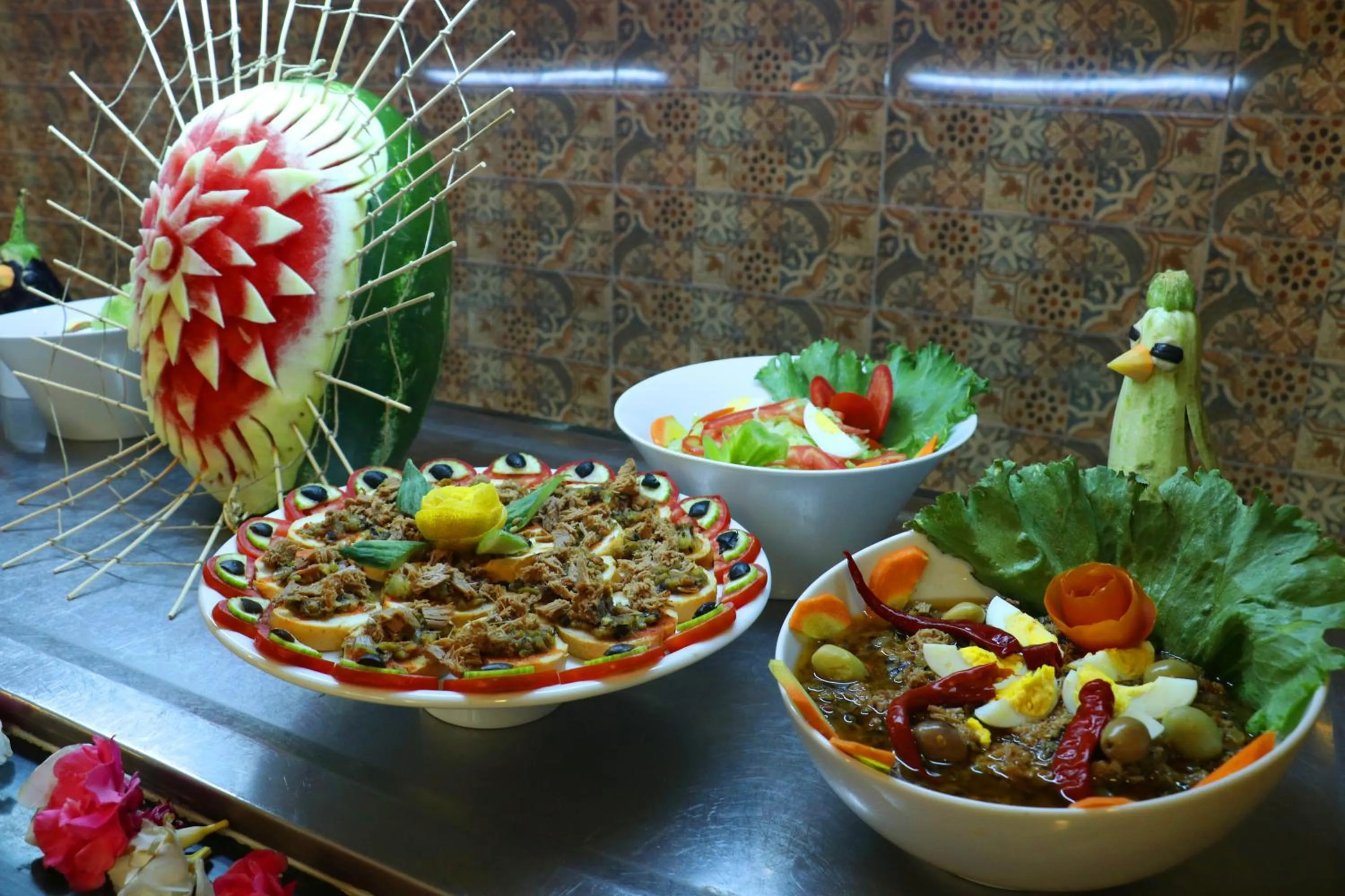 Restaurant/places to eat in The Ksar Djerba Charming Hotel & SPA