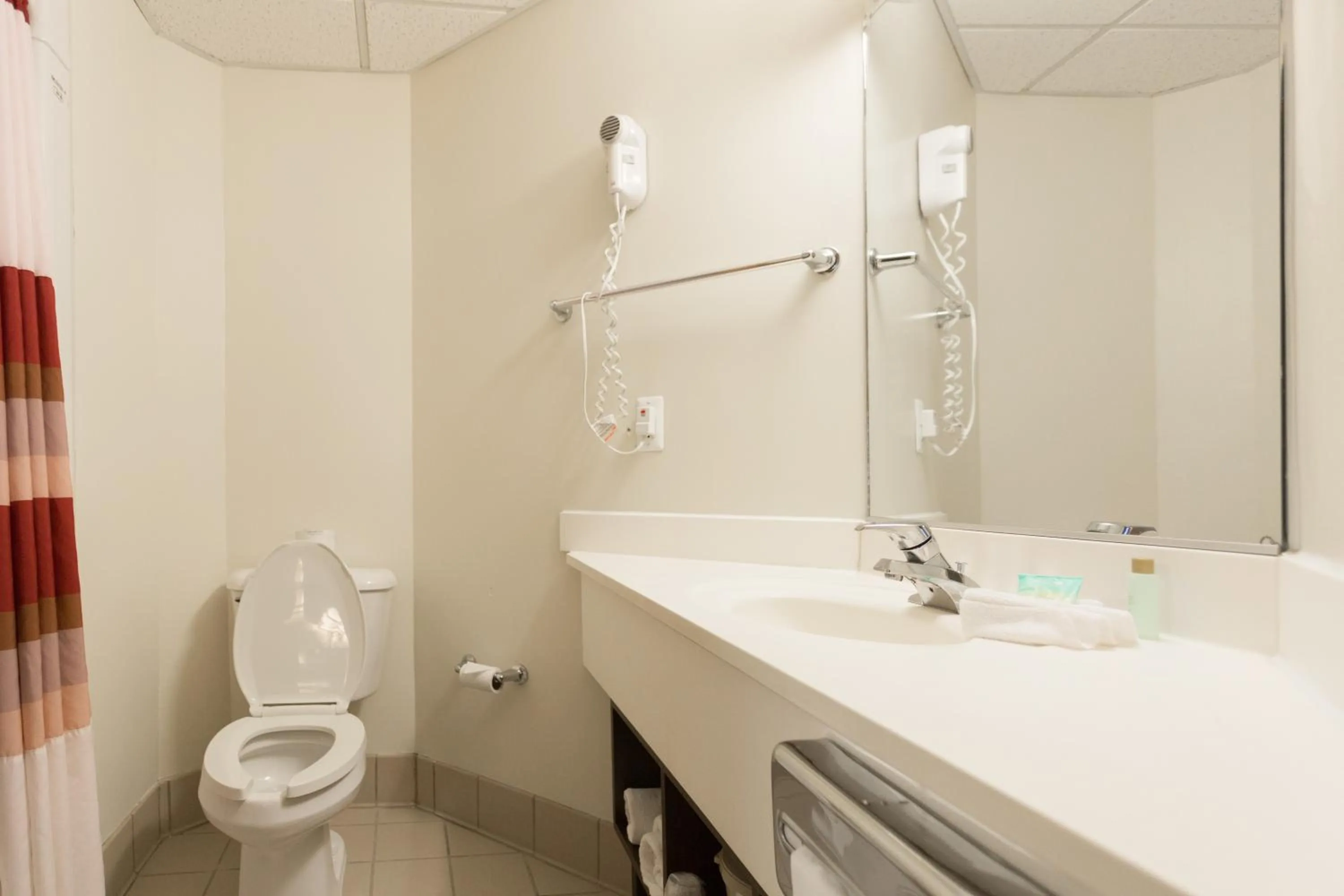 Bathroom in Travelodge by Wyndham Romulus Detroit Airport