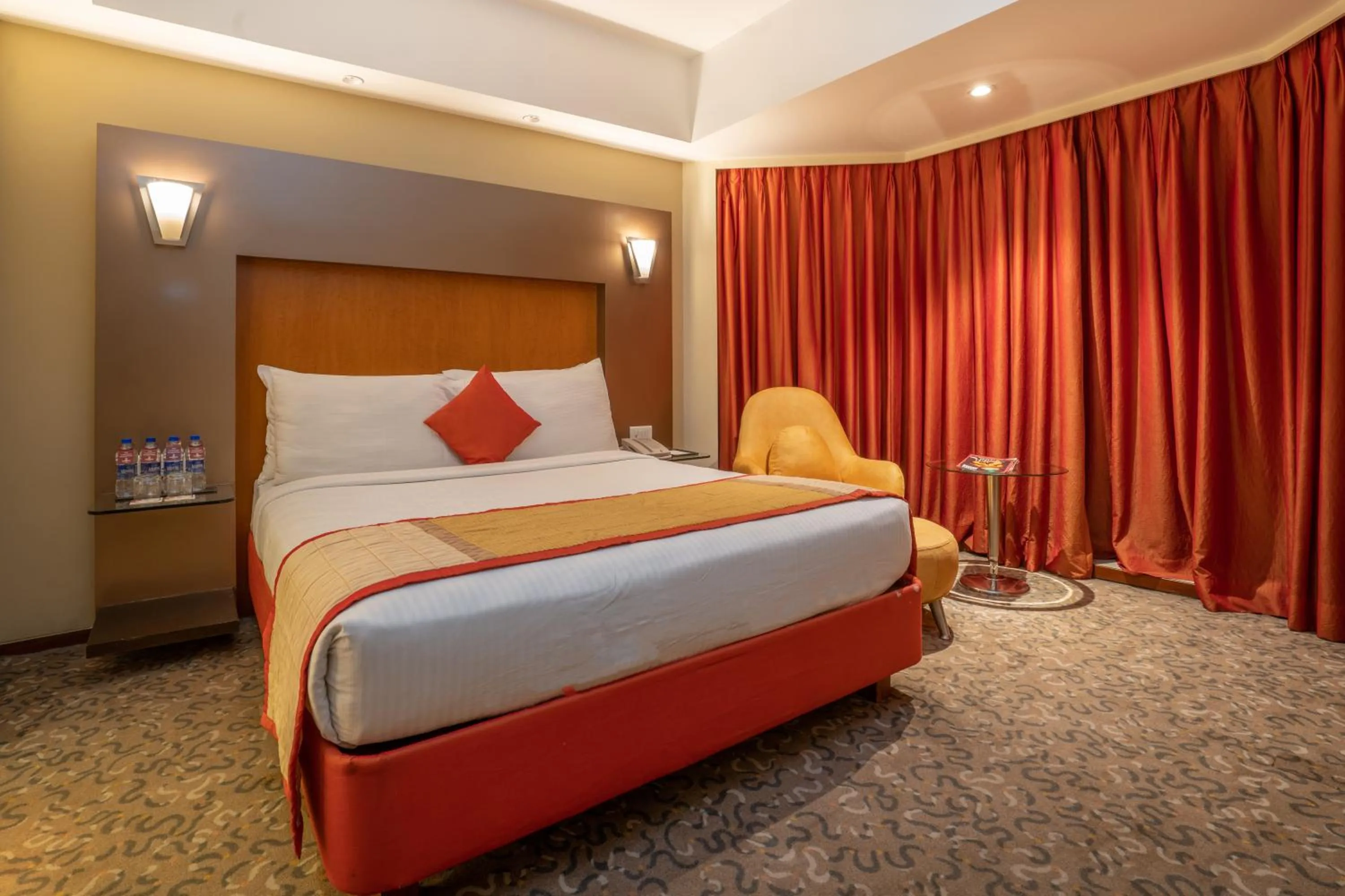 Bed in The Golkonda Hotel