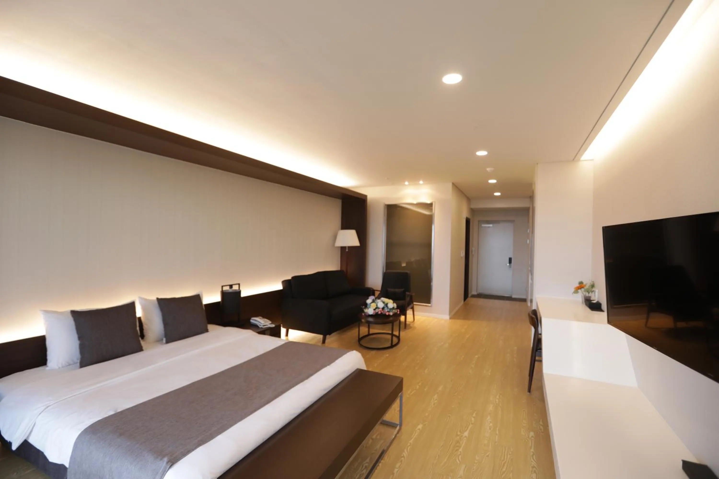 Bed in The Qube Resort Jeju