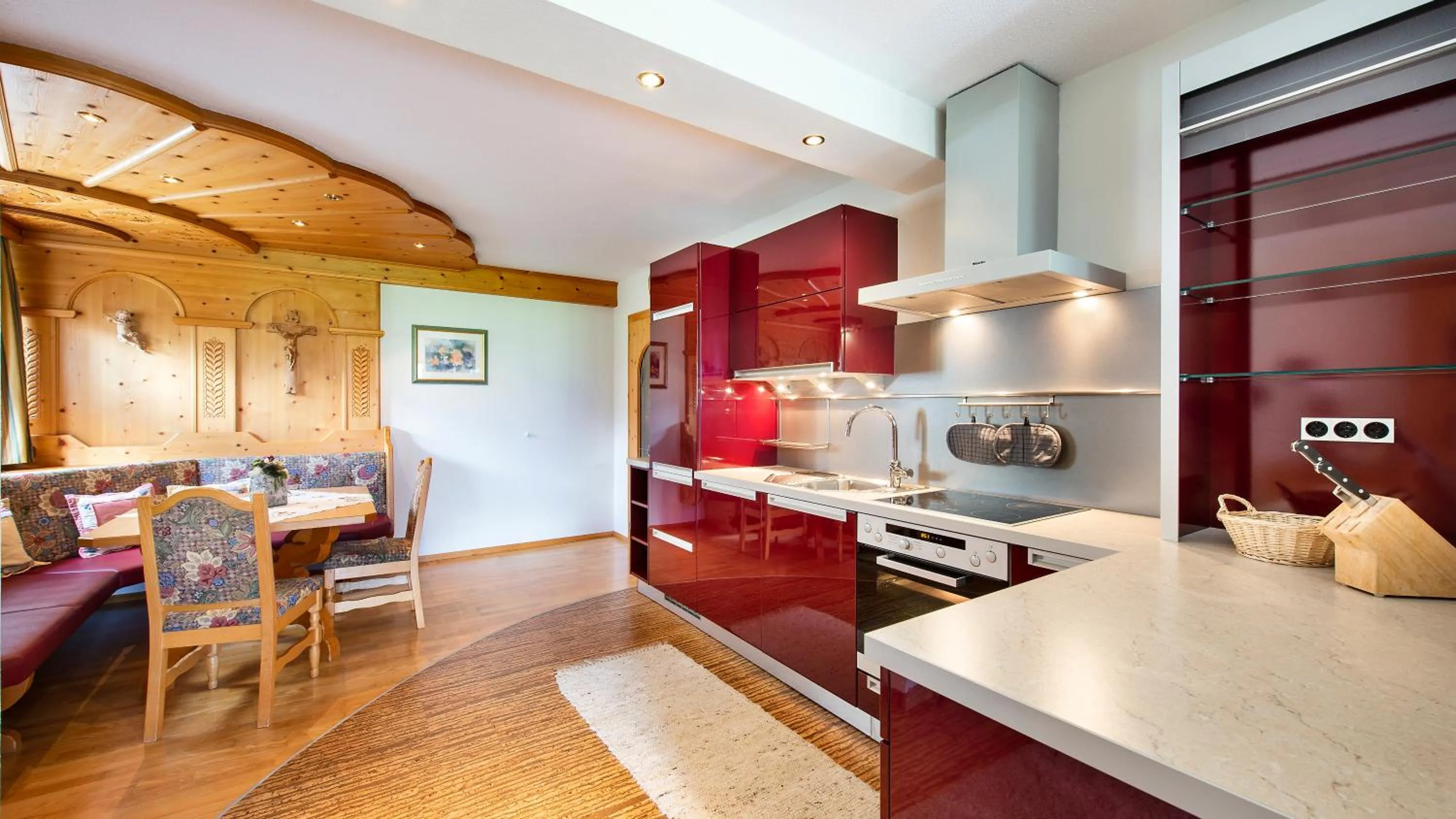 Kitchen or kitchenette in Hotel Hubertushof