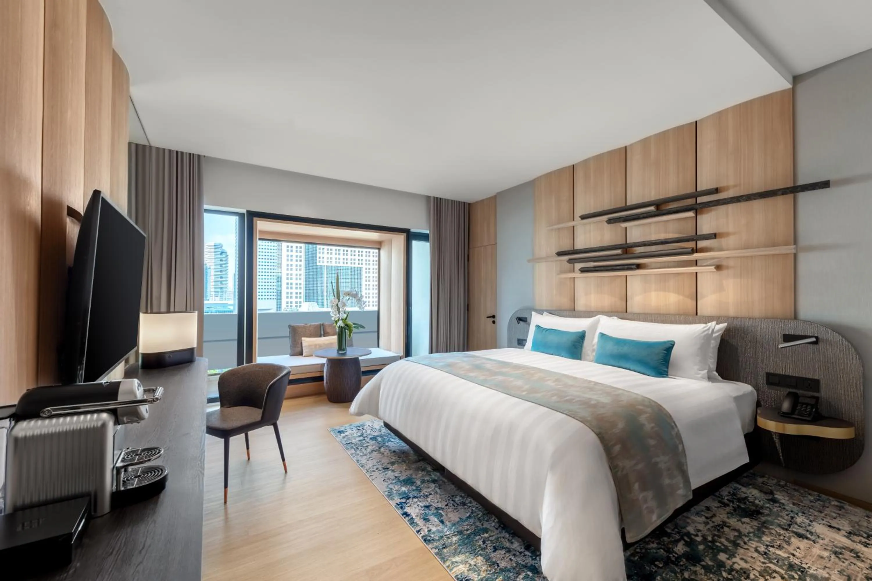 Bed in PARKROYAL COLLECTION Marina Bay, Singapore