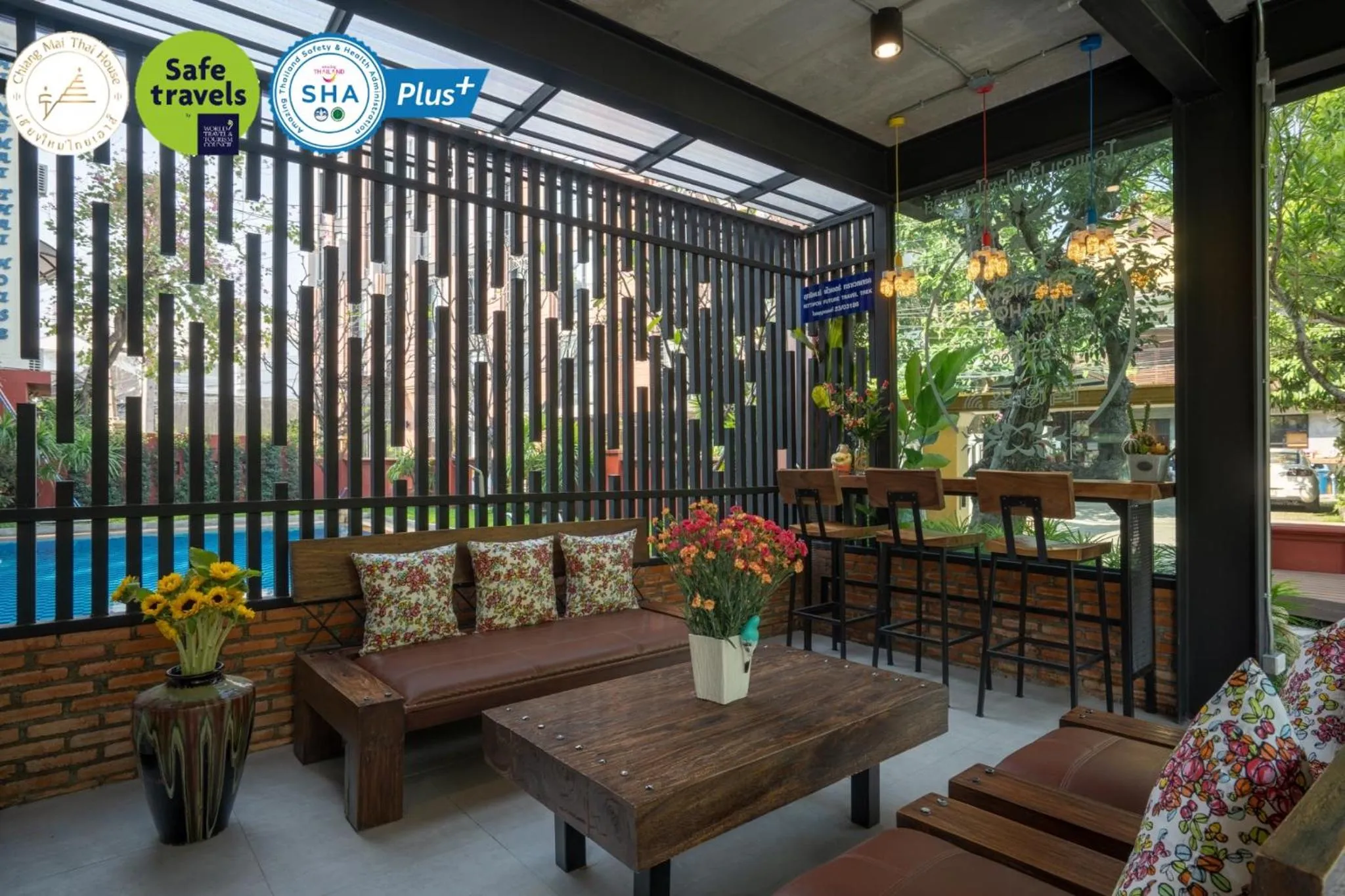 Lobby or reception in Chiang Mai Thai House,Thapae