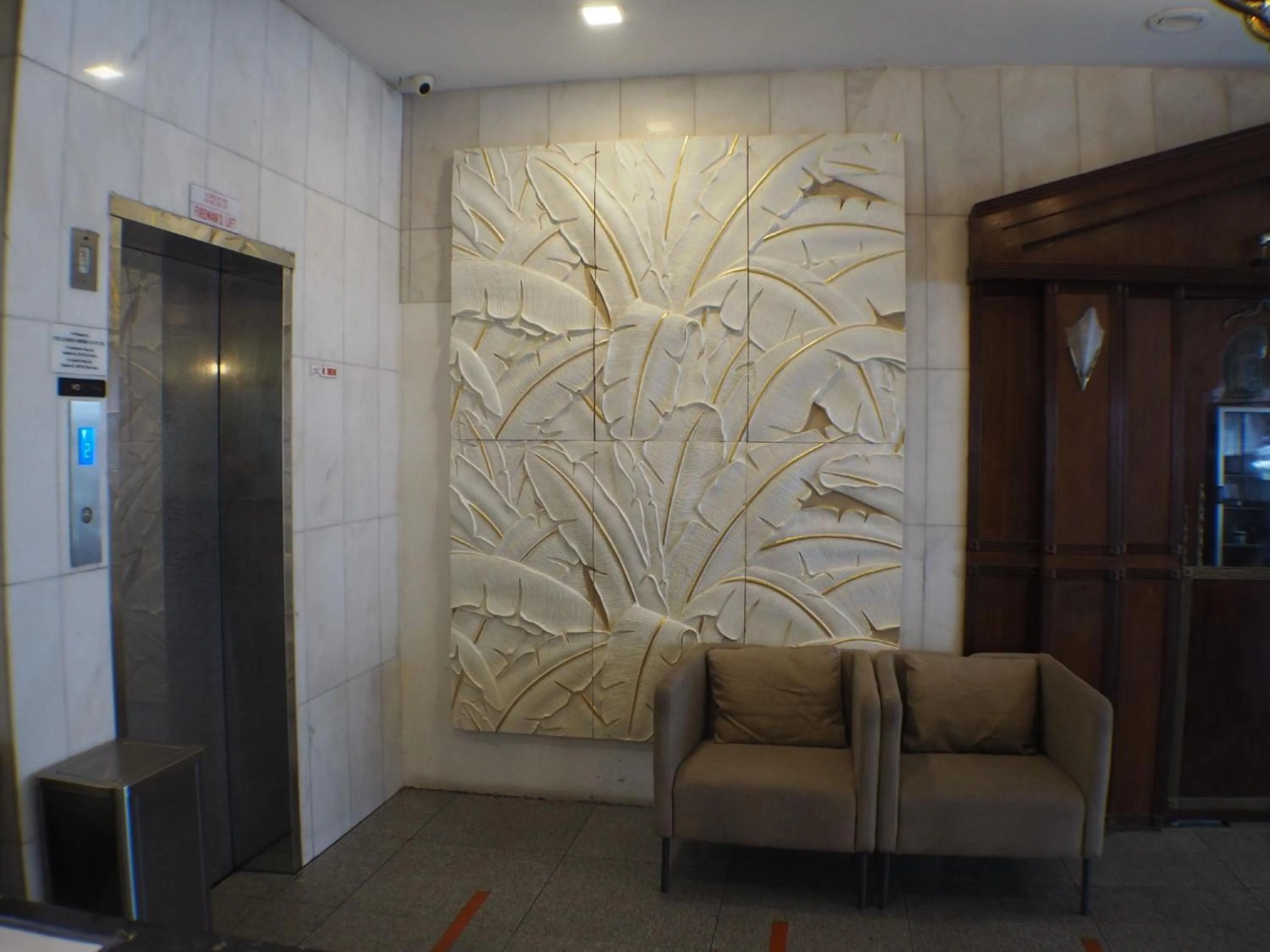 elevator in L Hotel at Broadway