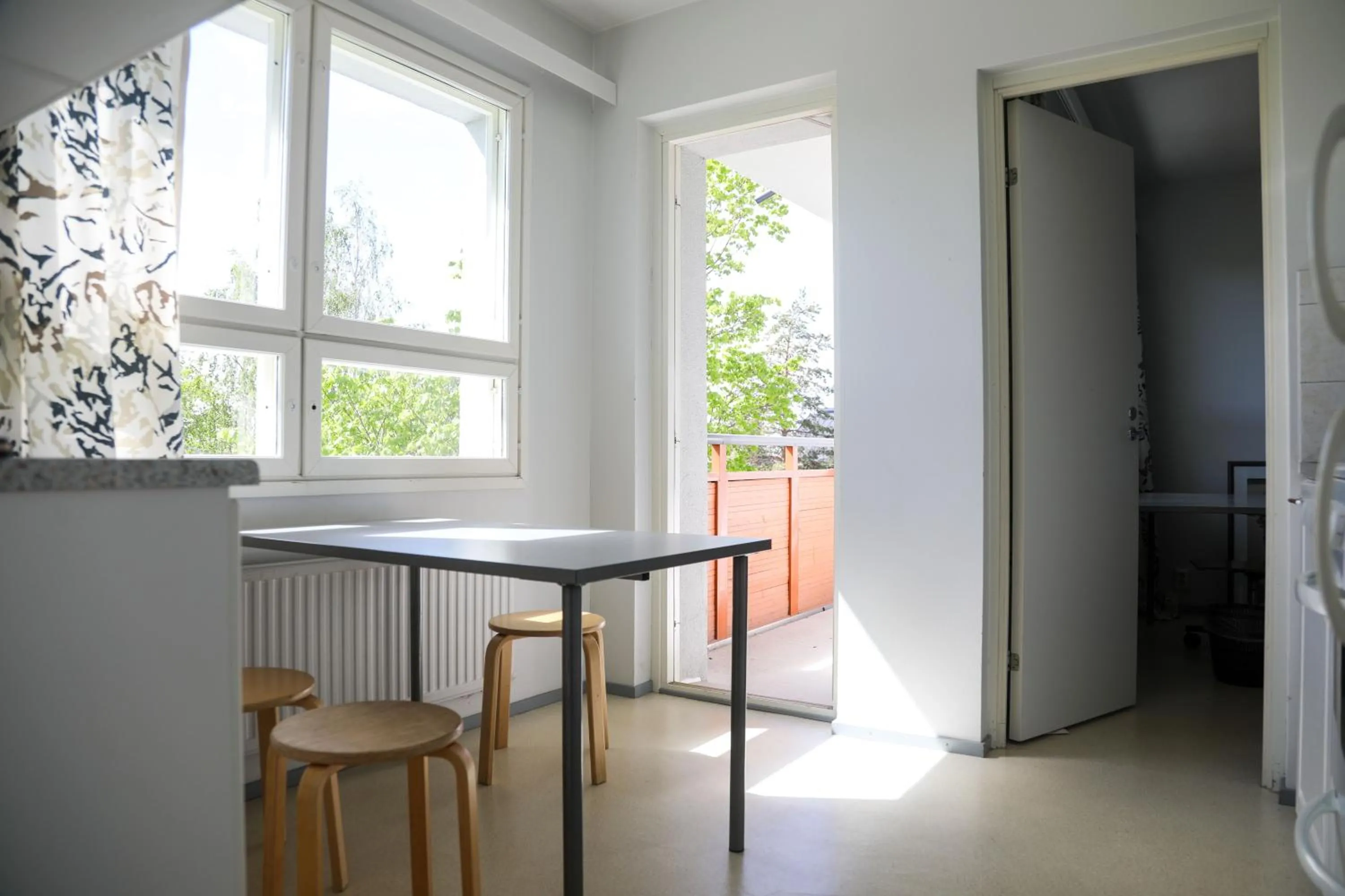 Kitchen or kitchenette in Summer Hotel Vuorilinna