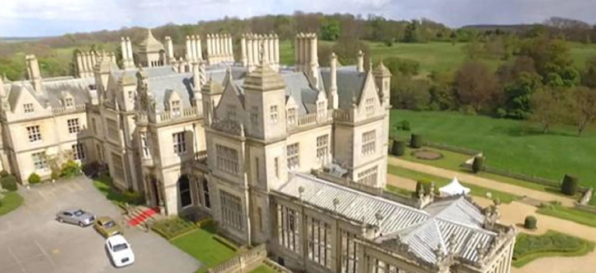 Facade/entrance in Stoke Rochford Hall