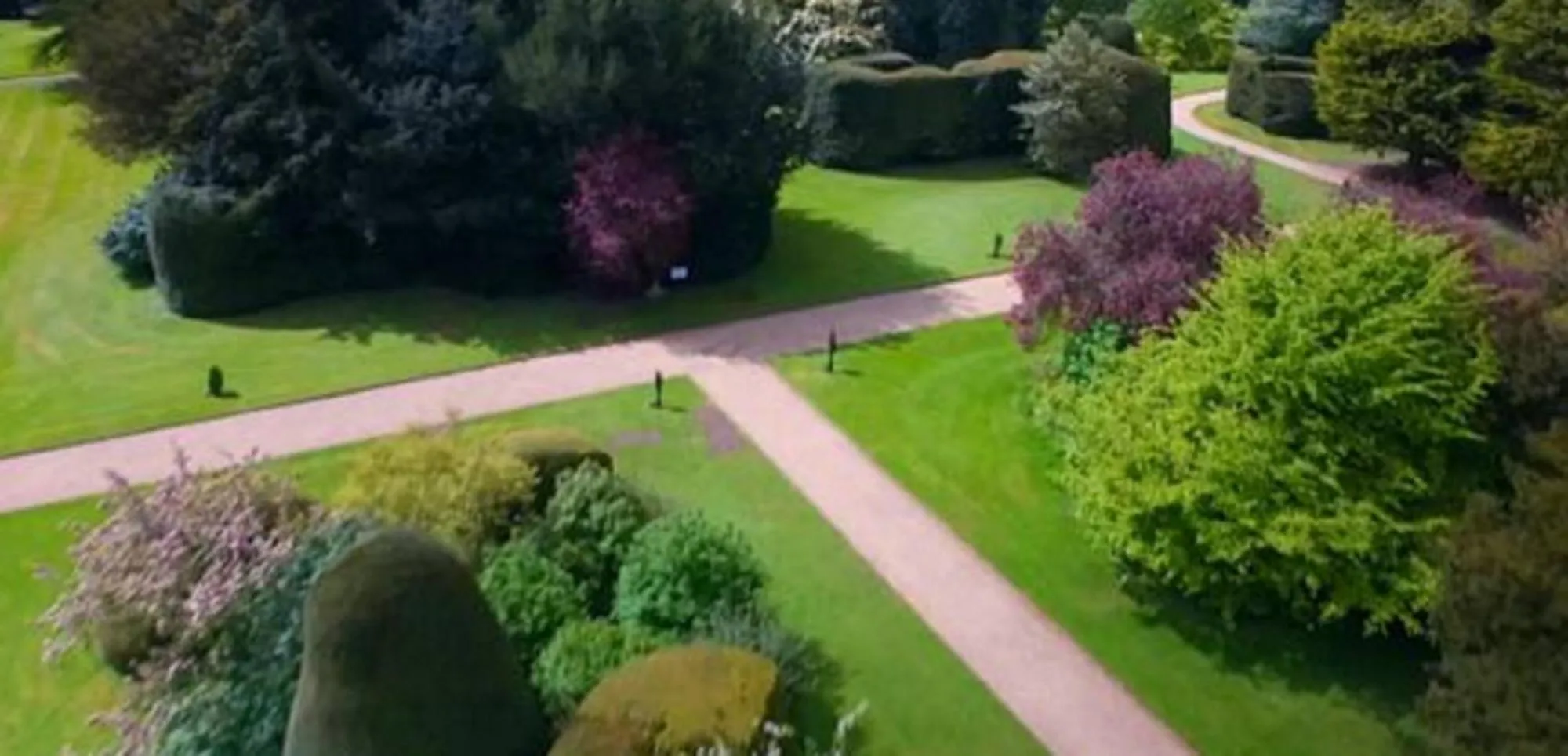 Bird's eye view in Stoke Rochford Hall