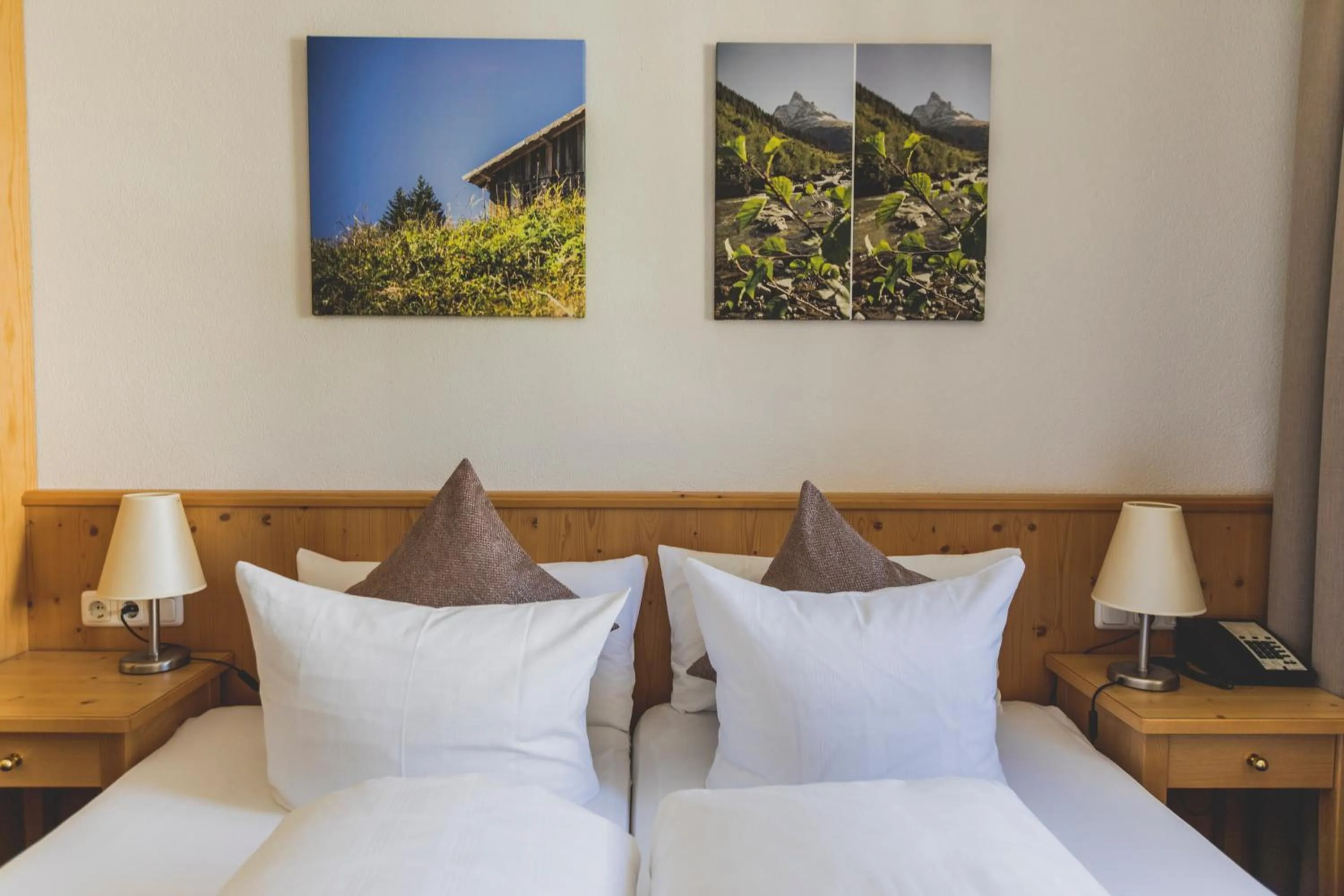 Decorative detail, Bed in Hotel Montfort