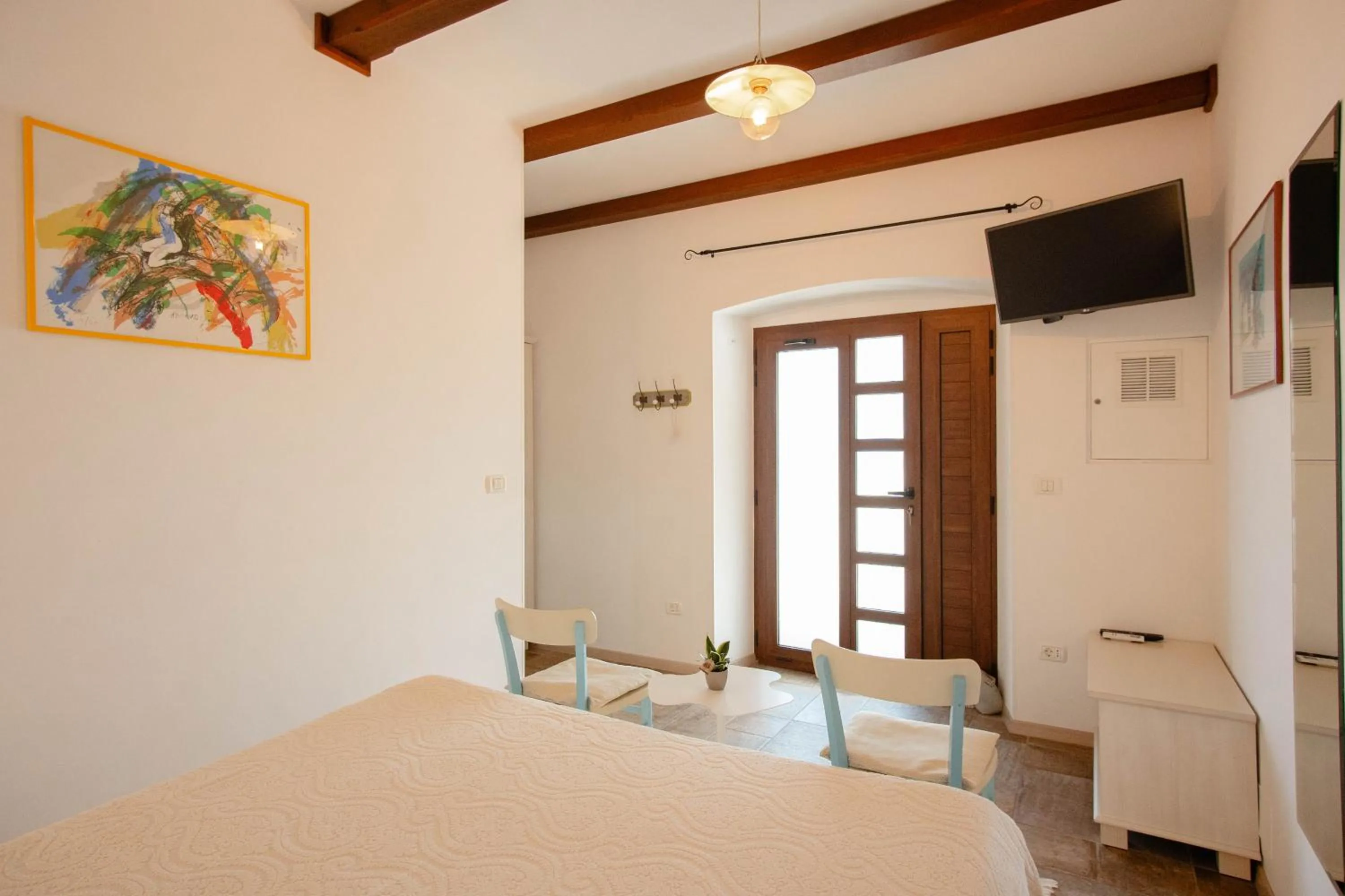 Balcony/Terrace, Bed in Med oljkami Apartment