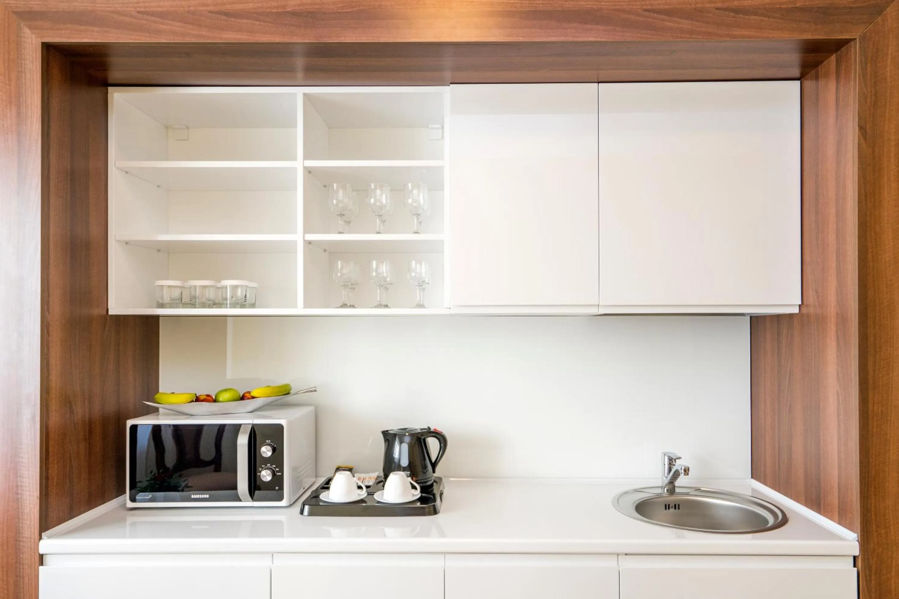 Kitchen or kitchenette in Studio One Accommodation Suites