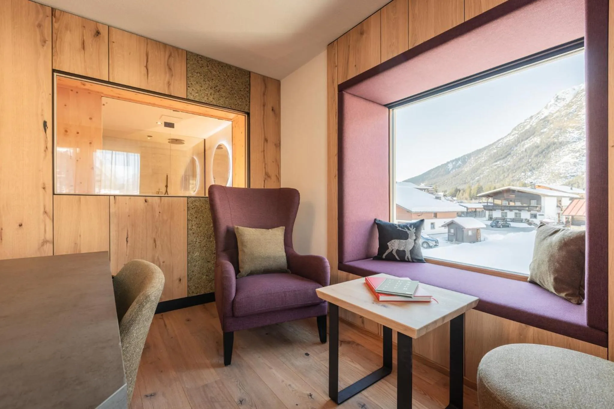 Seating area in Biohotel Leutascherhof