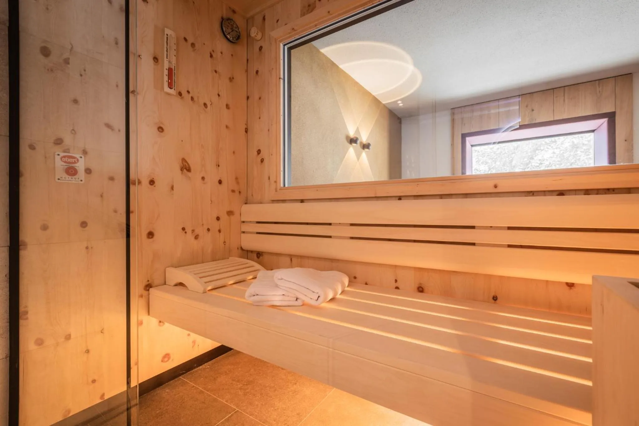 Sauna, Bed in Biohotel Leutascherhof