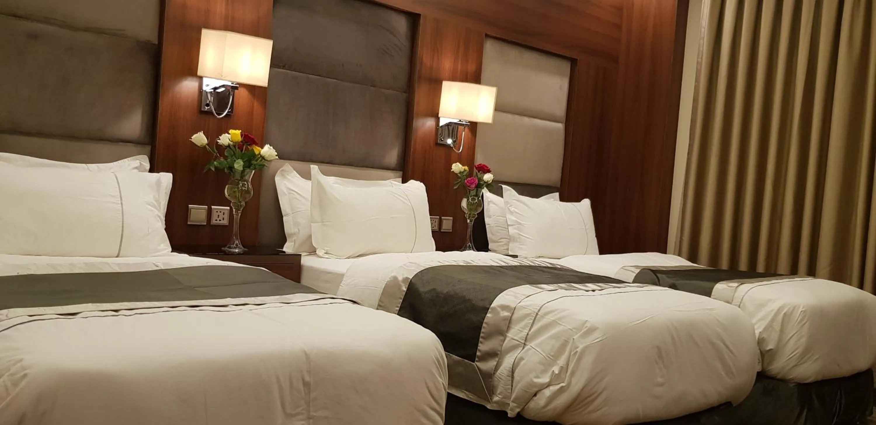 Decorative detail, Bed in Msharef Almoden Serviced Apartment