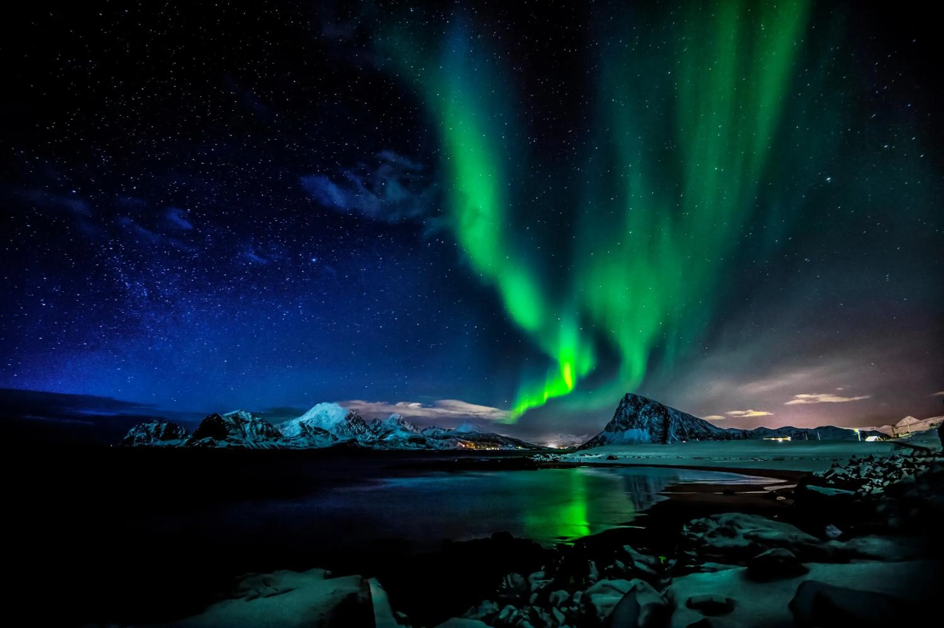 Natural landscape in Lofoten Basecamp