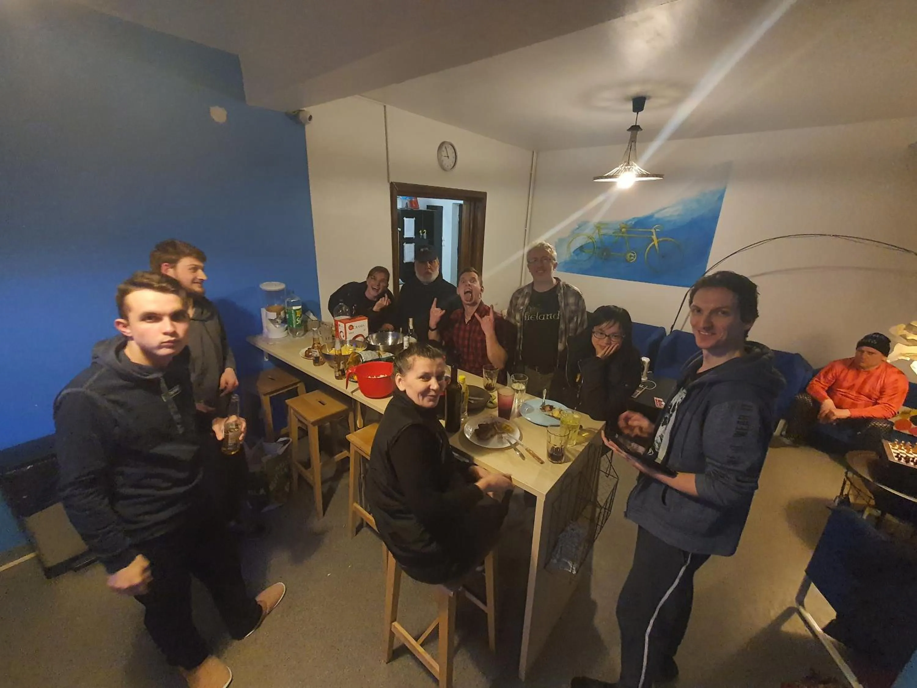 Kitchen or kitchenette in Popcorn Hostel