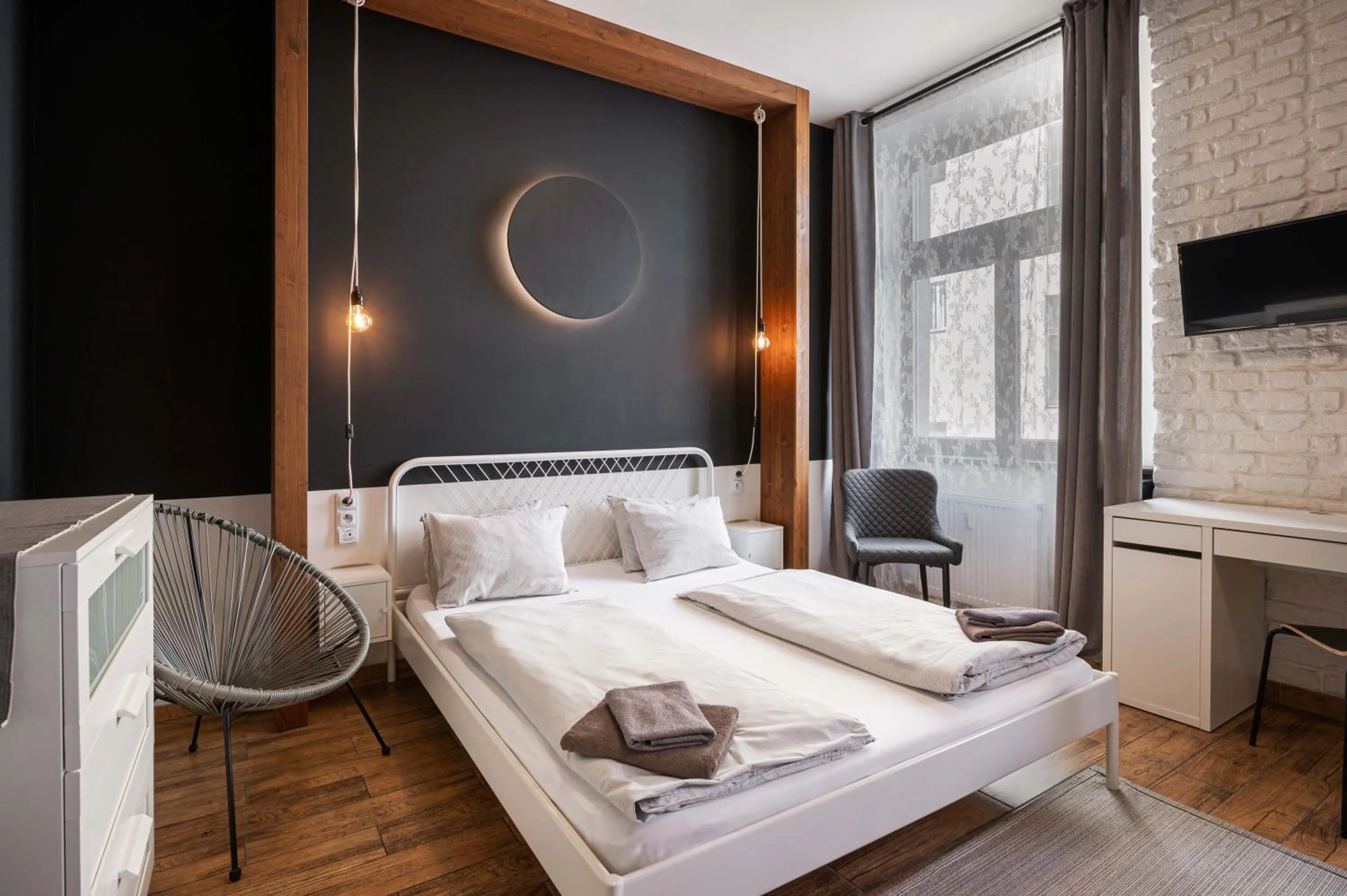 Bed in Bohem Prague Hotel