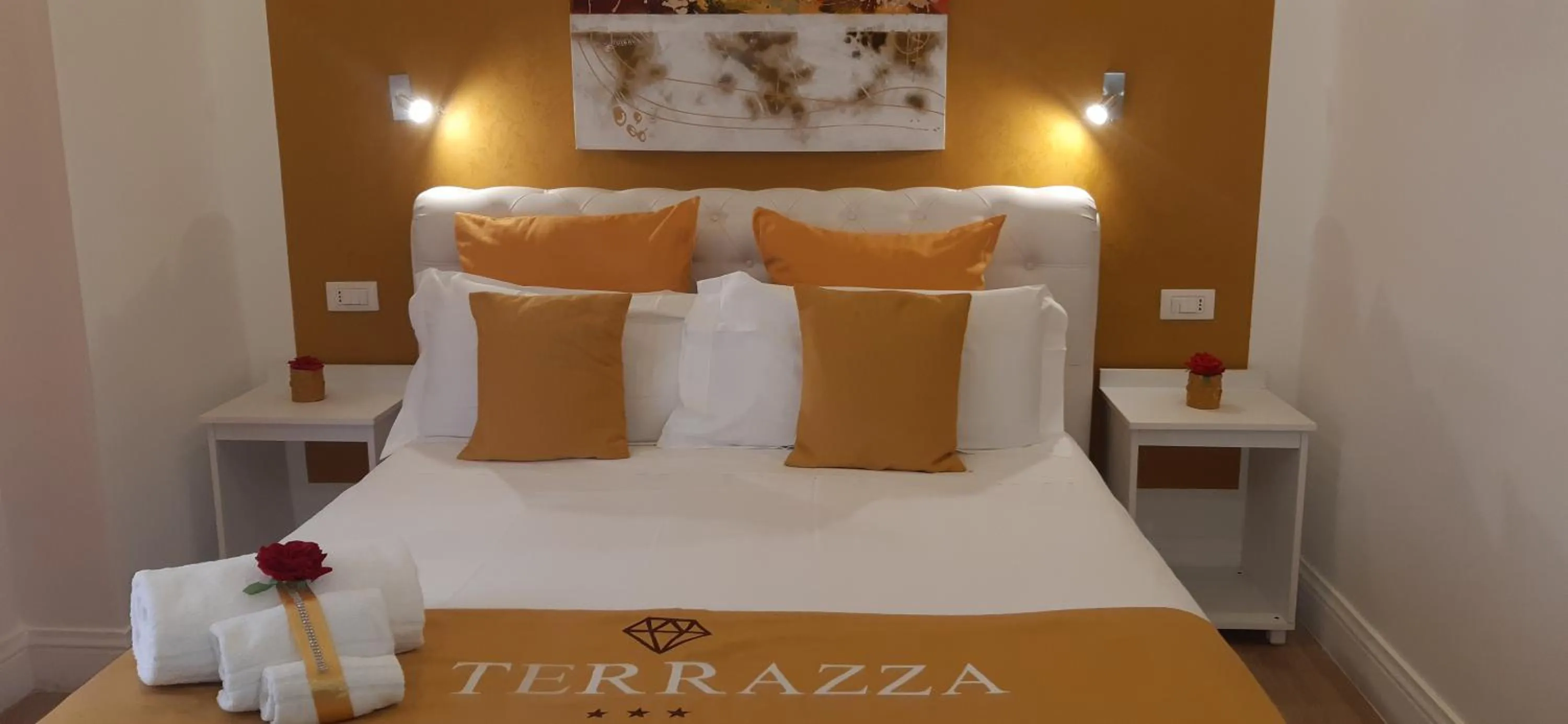 Bed in La Terrazza Palace B&B