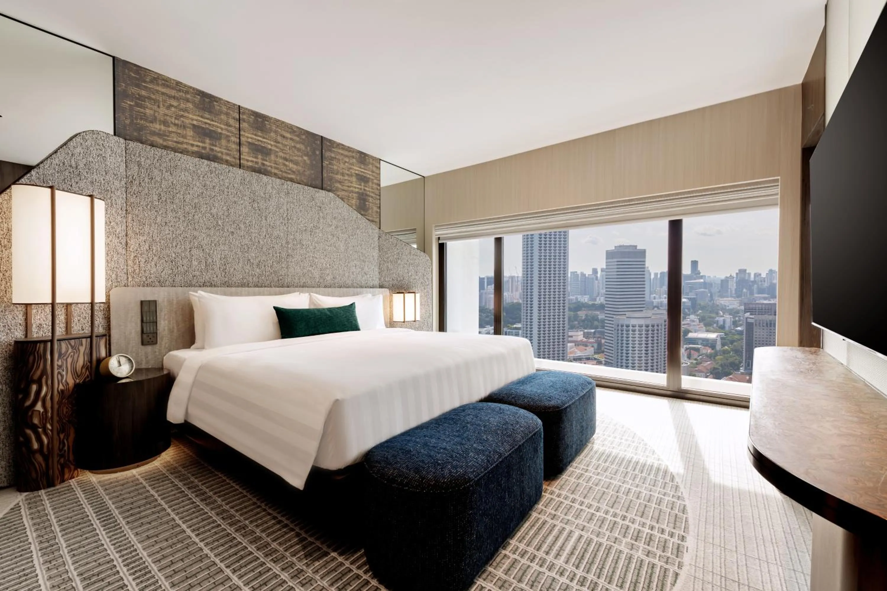 Bed in Pan Pacific Singapore