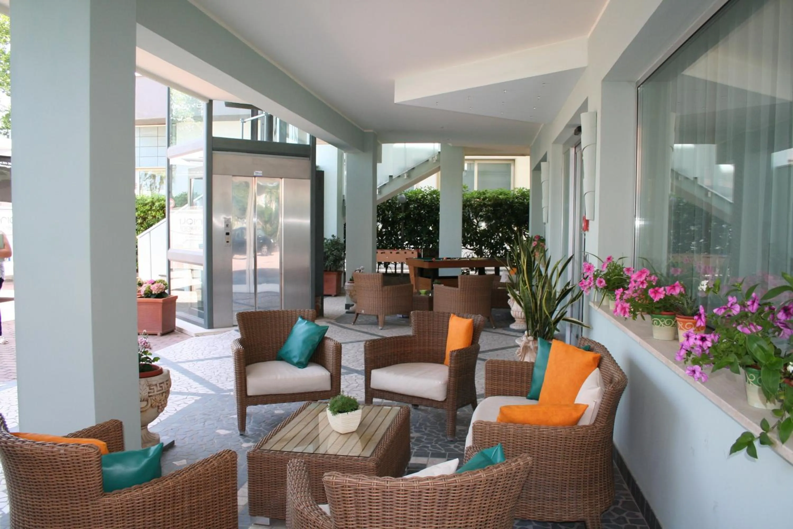 Patio in Hotel Diamante