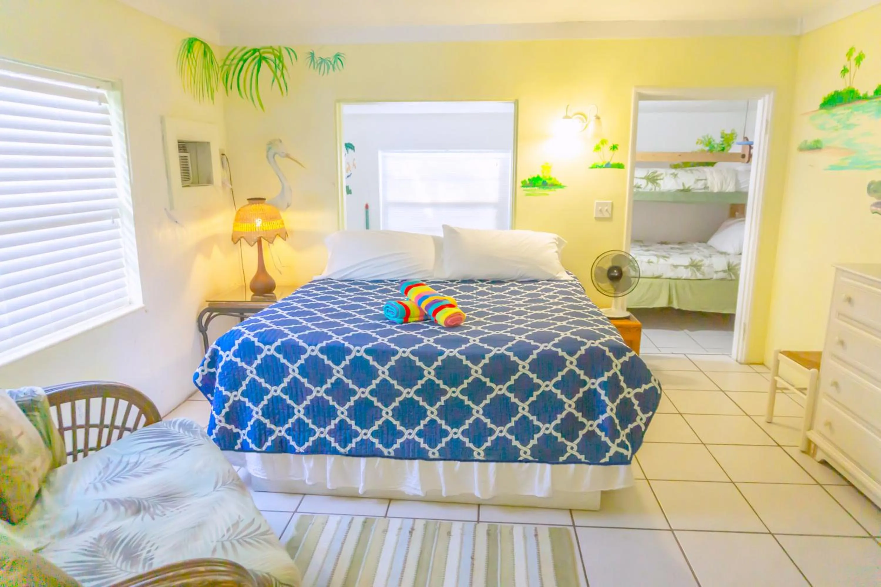 Bed in Key Largo Cottages