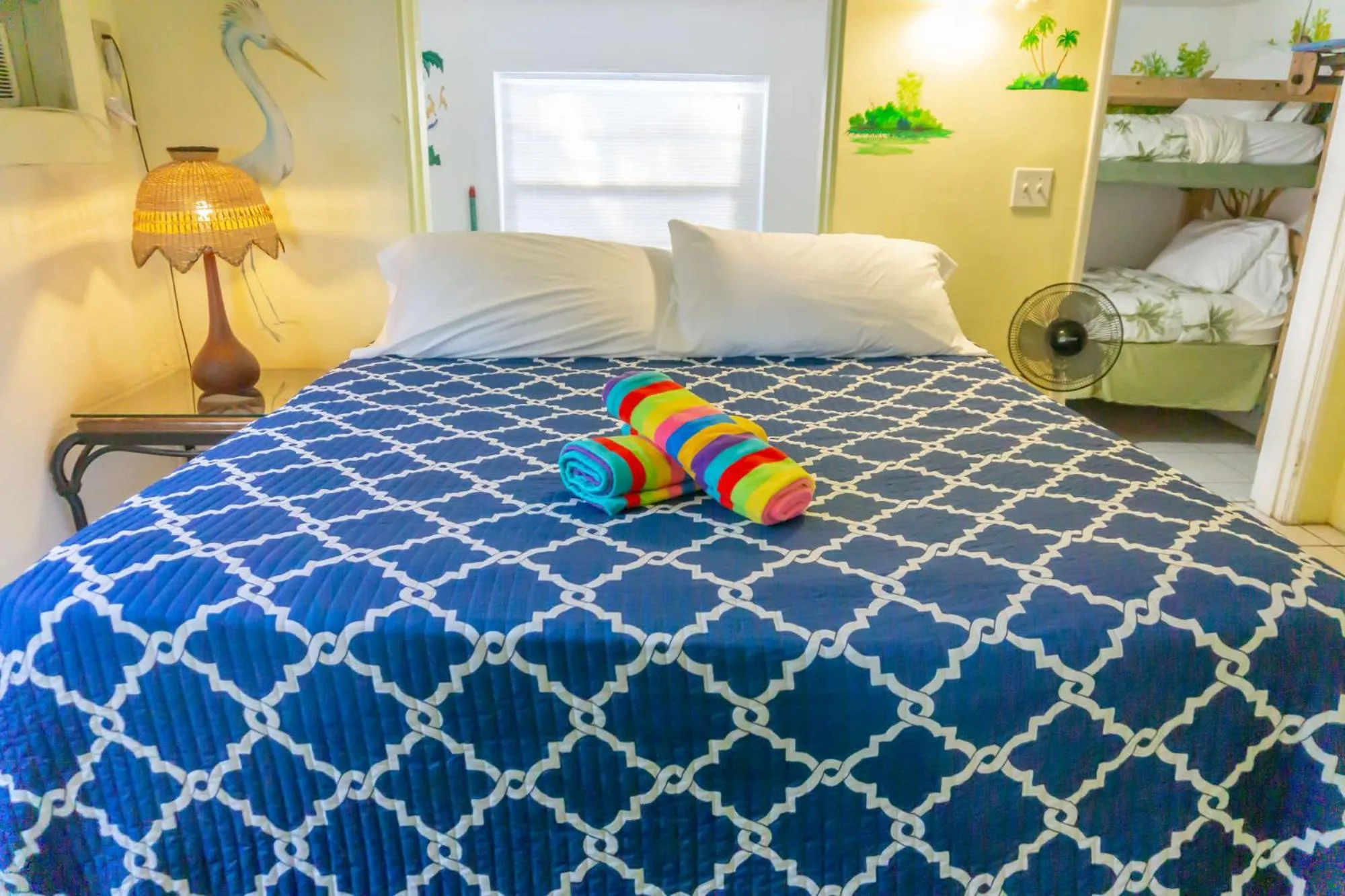Bed in Key Largo Cottages