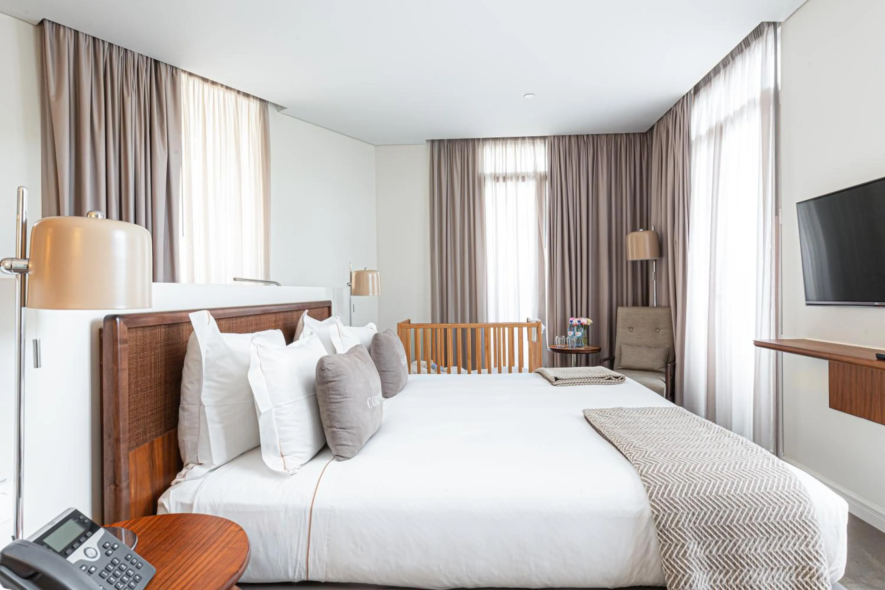 Decorative detail, Bed in Corpo Santo Lisbon Historical Hotel
